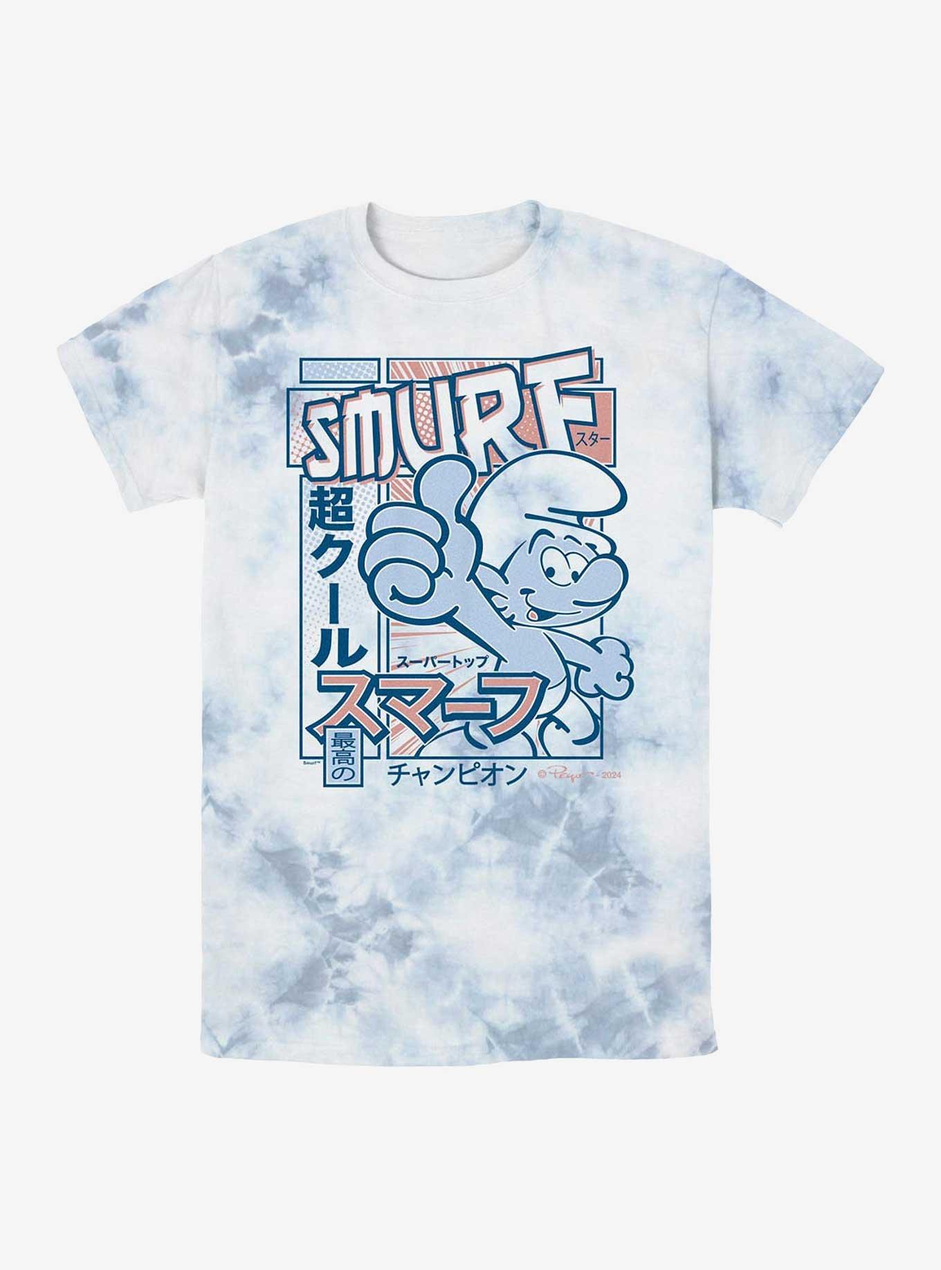 The Smurfs Super Cool Smurf Tie-Dye T-Shirt, WHITEBLUE, hi-res