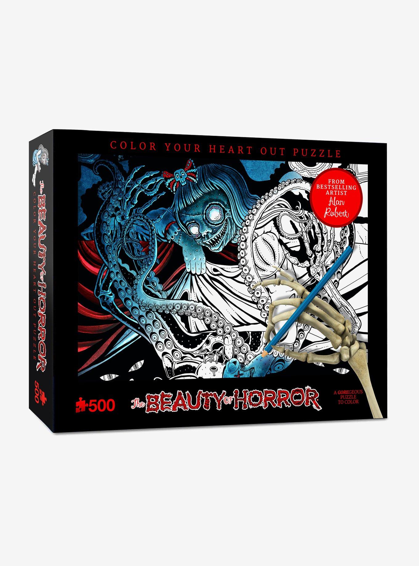 The Beauty Of Horror Colorable Puzzle, , hi-res