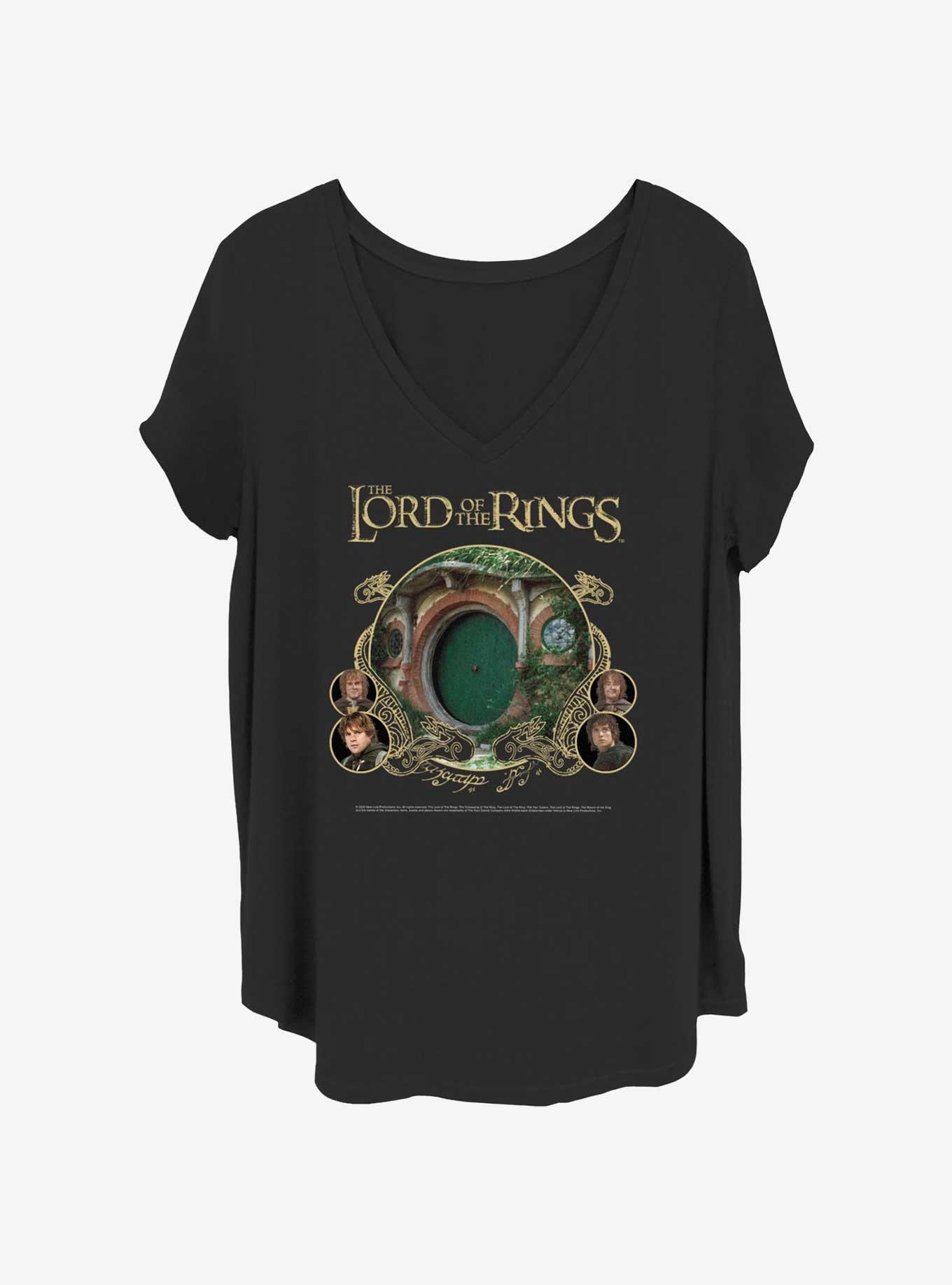 The Lord of the Rings Squad Womens T-Shirt Plus Size, BLACK, hi-res