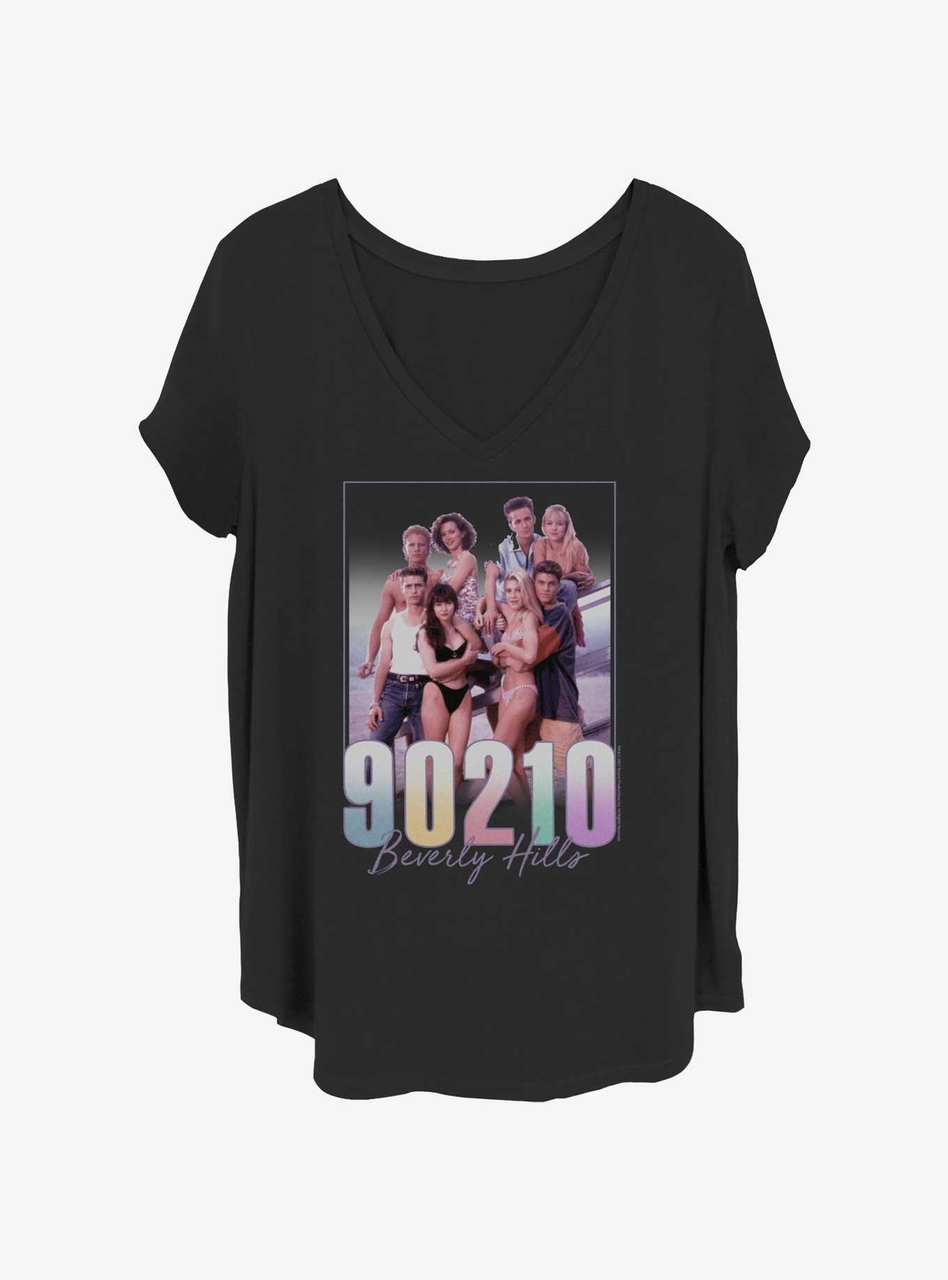 Beverly Hills 90210 Group Womens T-Shirt Plus Size, BLACK, hi-res