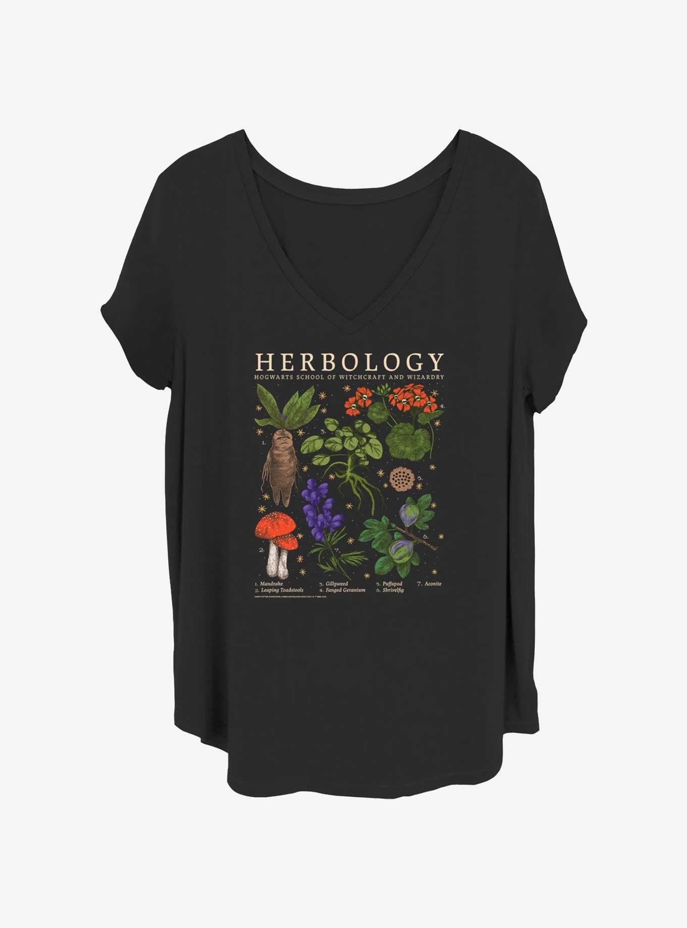 Harry Potter Herbology Womens T-Shirt Plus Size, BLACK, hi-res