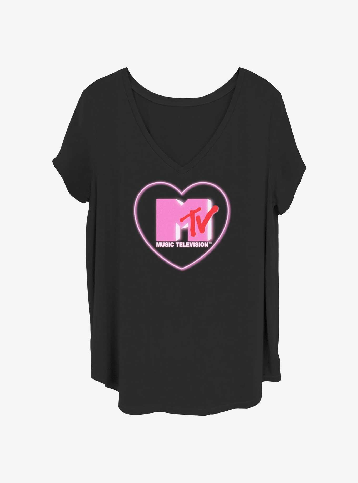 MTV Heart Womens T-Shirt Plus Size, , hi-res