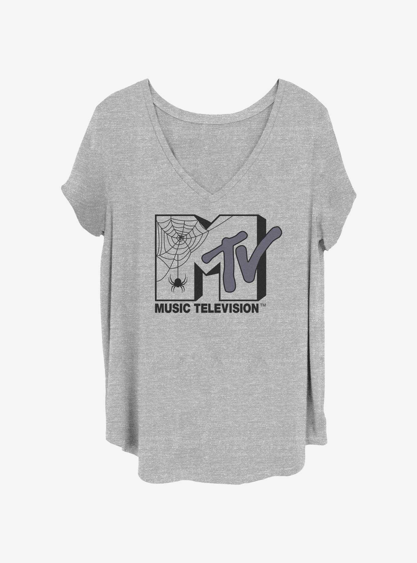 MTV Spider Tv Womens T-Shirt Plus Size, HEATHER GR, hi-res