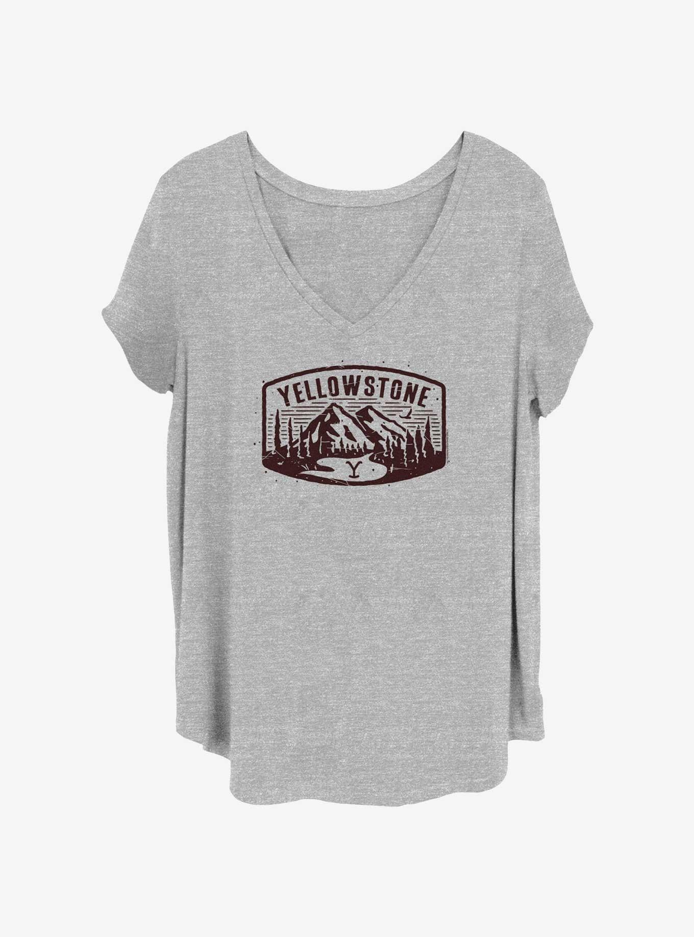 Yellowstone Mountains Womens T-Shirt Plus Size