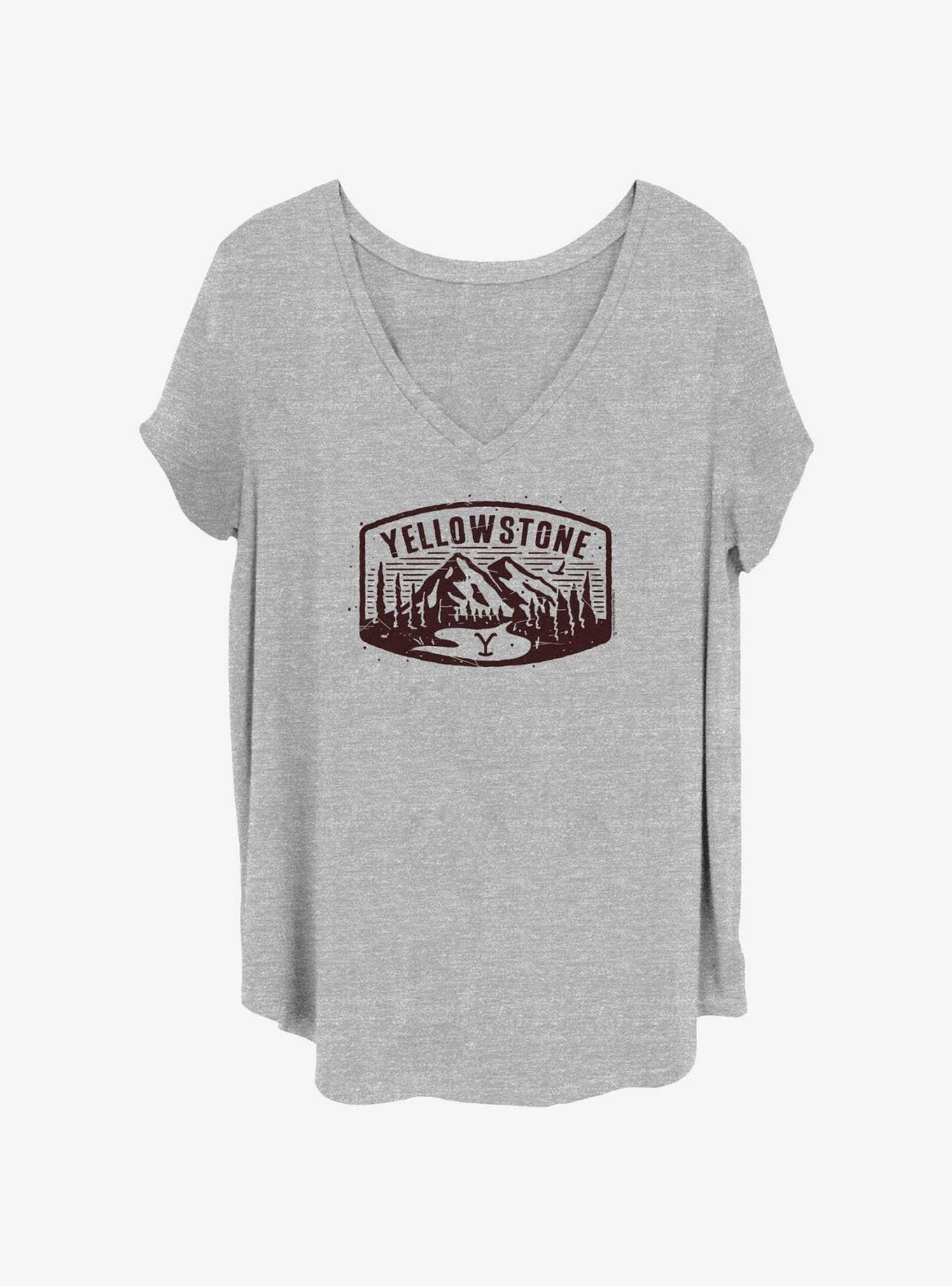 Yellowstone Mountains Womens T-Shirt Plus Size, , hi-res