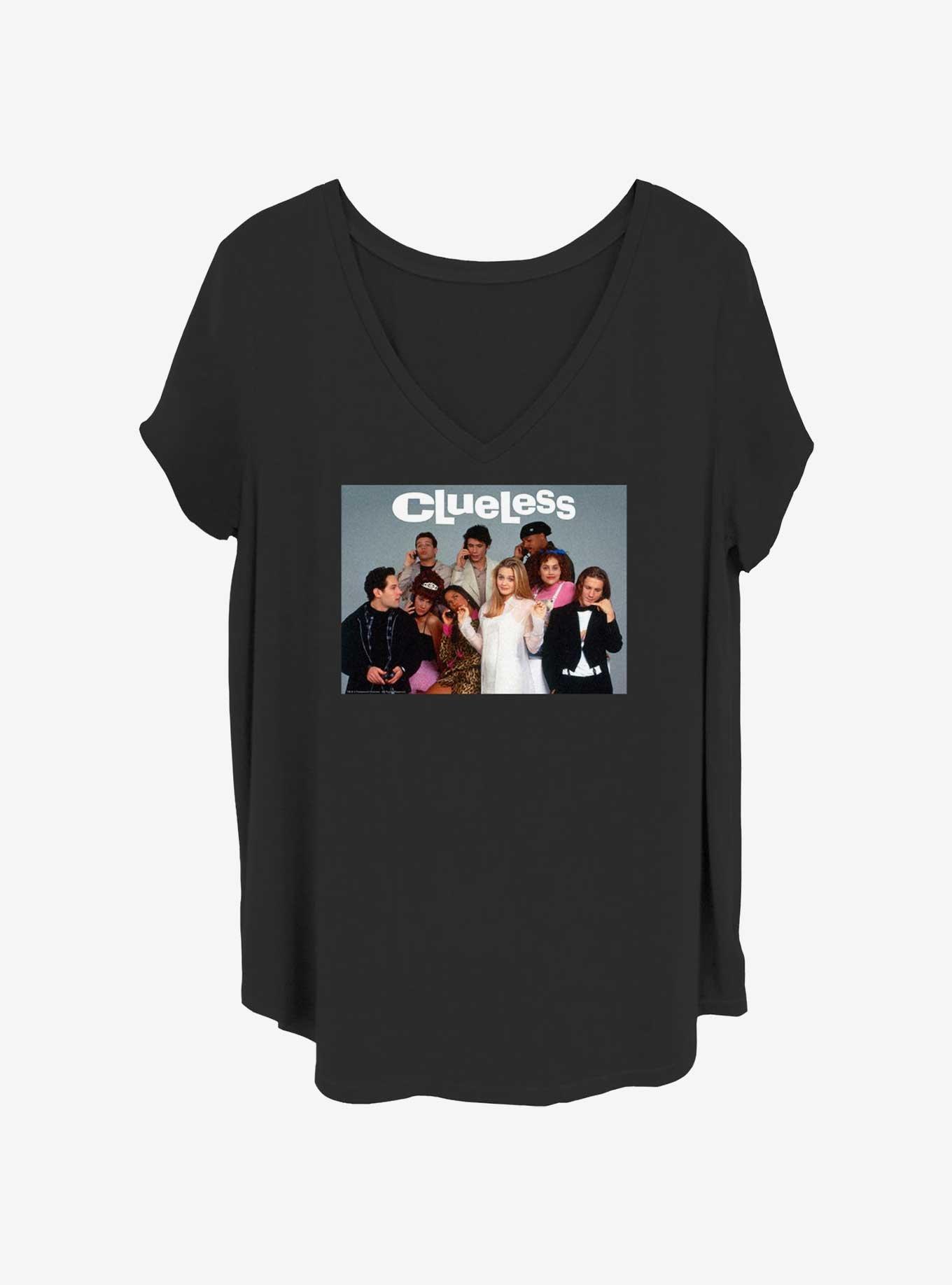 Clueless Cast Group Womens T-Shirt Plus Size, BLACK, hi-res