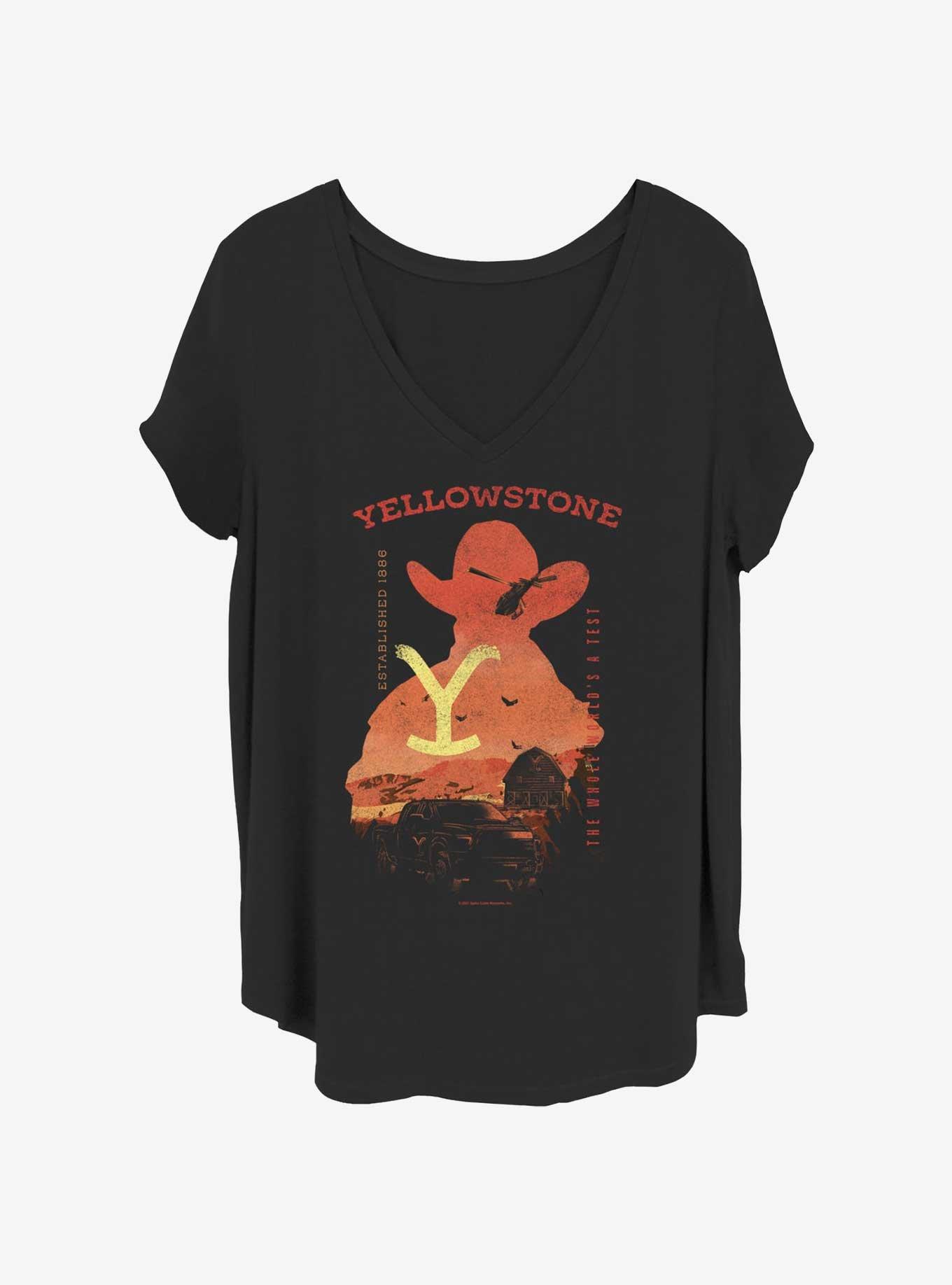 Yellowstone Sunset Yellowstone Womens T-Shirt Plus Size