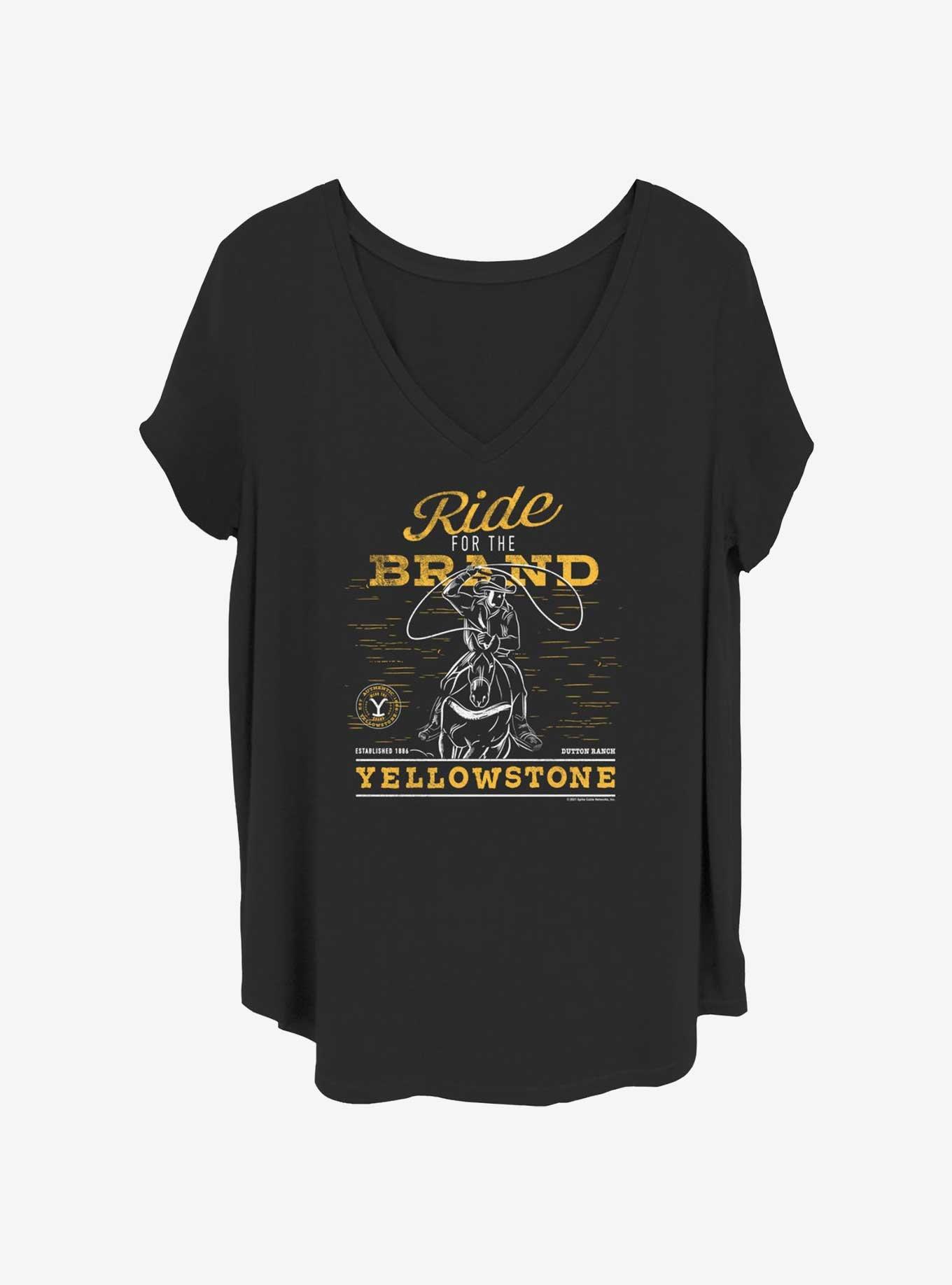 Yellowstone Ride For Brand Womens T-Shirt Plus Size, BLACK, hi-res