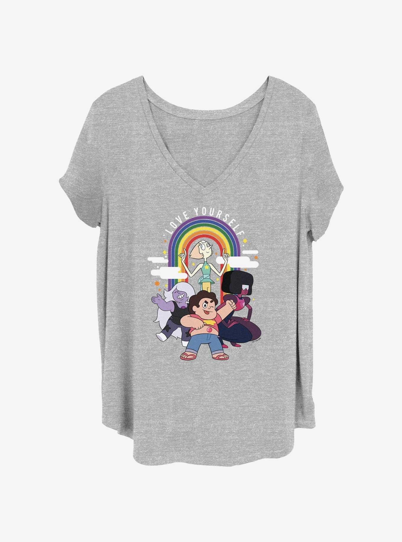 Steven Universe Love Yourself Womens T-Shirt Plus Size, HEATHER GR, hi-res