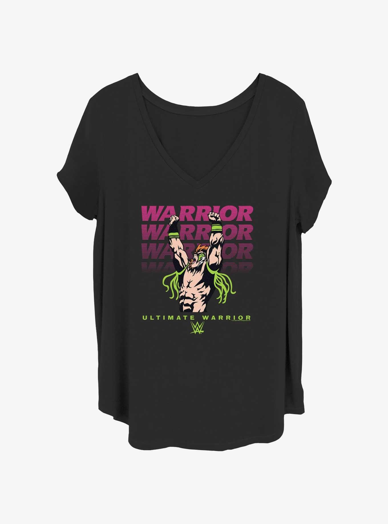 WWE Warrior Womens T-Shirt Plus Size, BLACK, hi-res