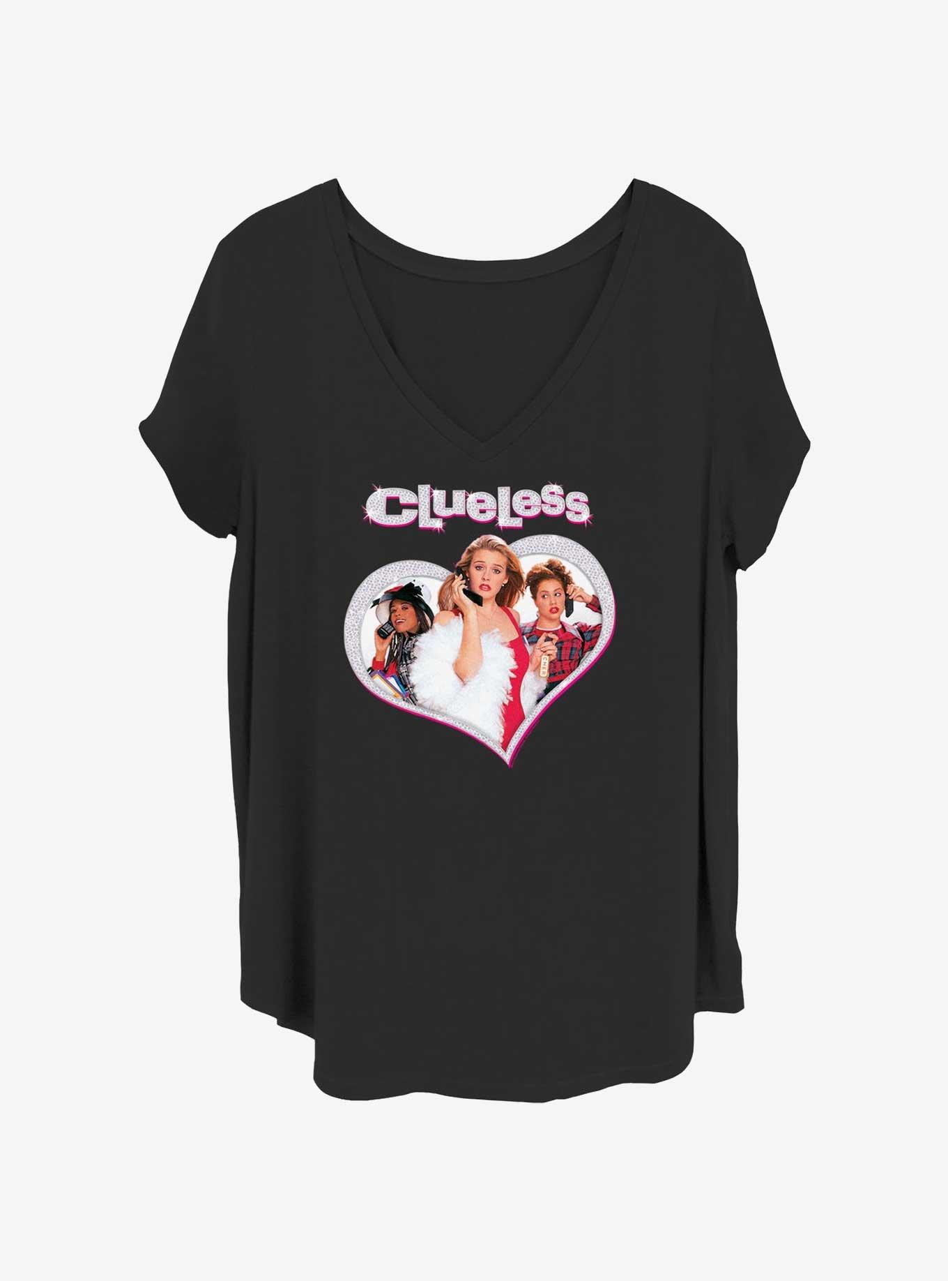 Clueless Sparkle Womens T-Shirt Plus Size, BLACK, hi-res