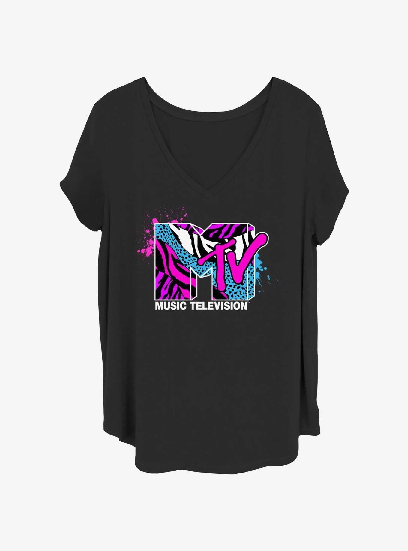 MTV Zebra Splatter Womens T-Shirt Plus Size, , hi-res