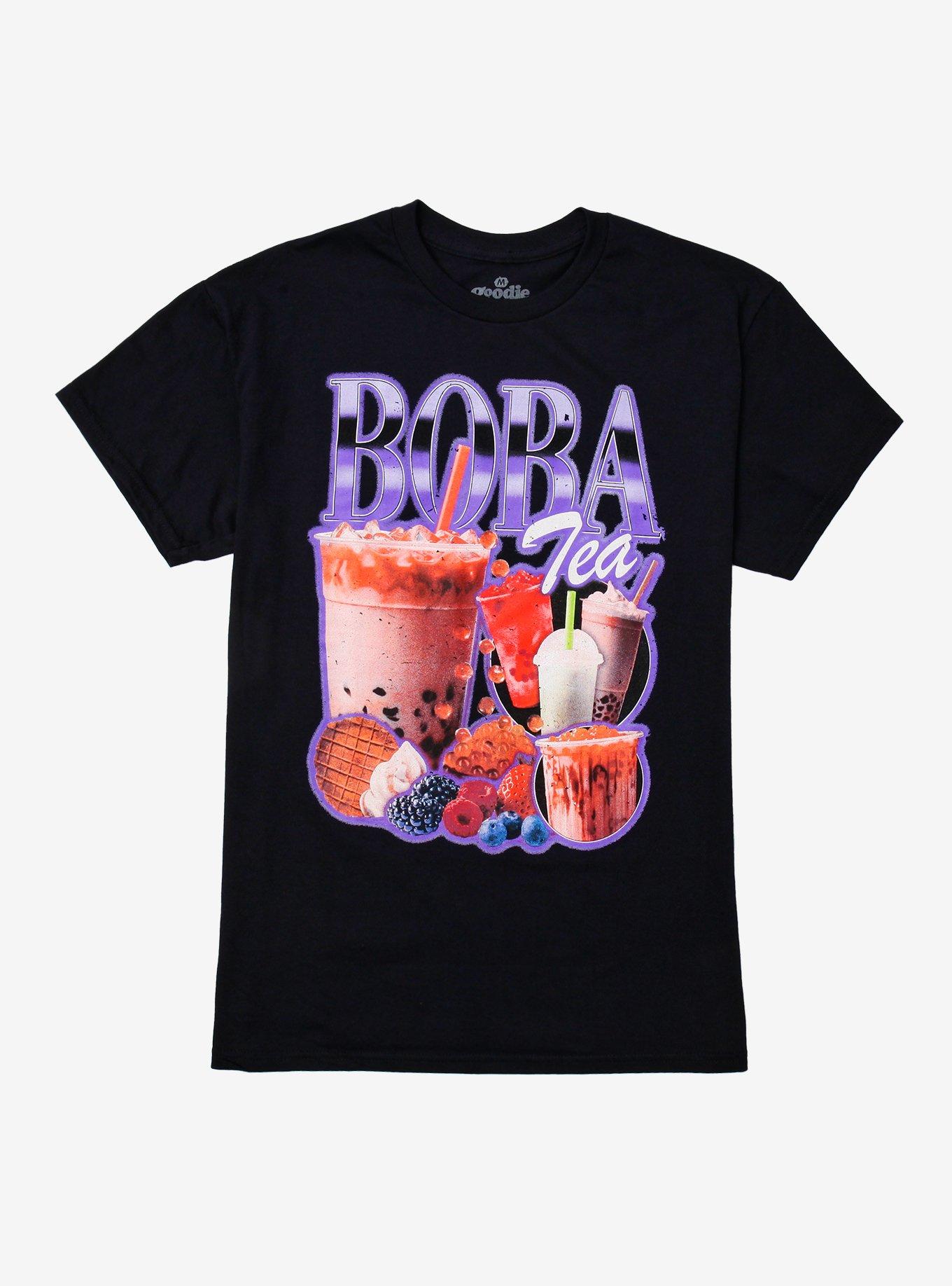 Boba Tea Collage T-Shirt, BLACK, hi-res