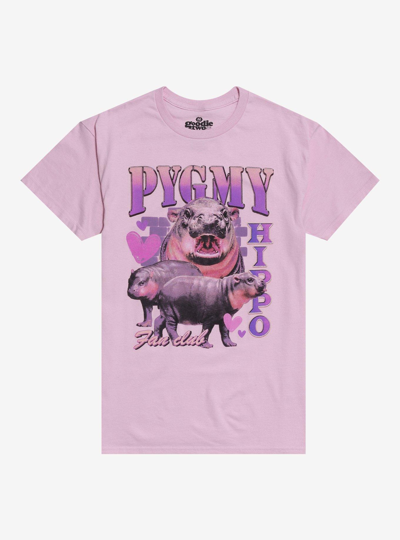 Pygmy Hippo Fan Club Collage T-Shirt, , hi-res