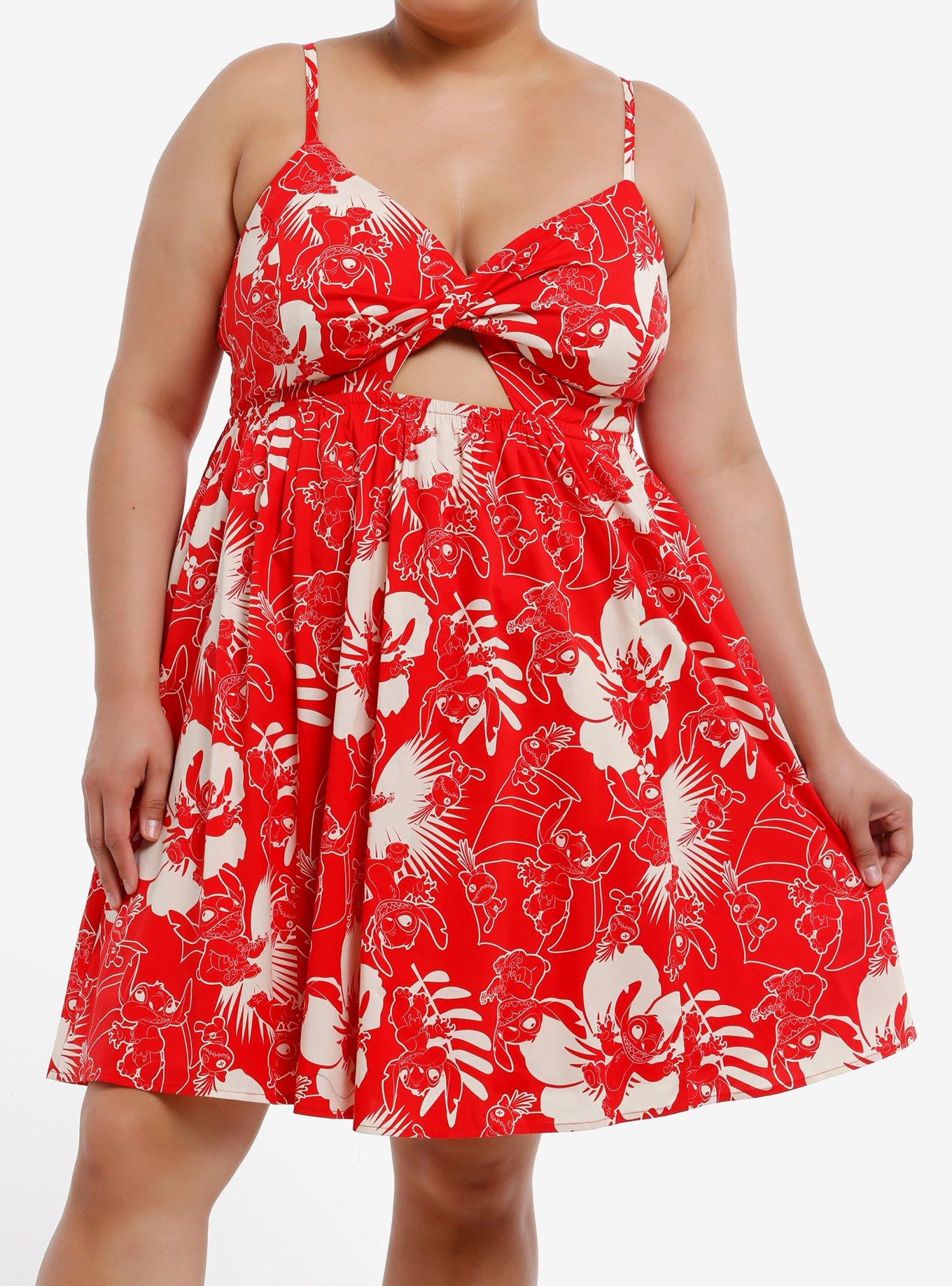Her Universe Disney Lilo & Stitch Tropical Cutout Dress Plus Size, , hi-res
