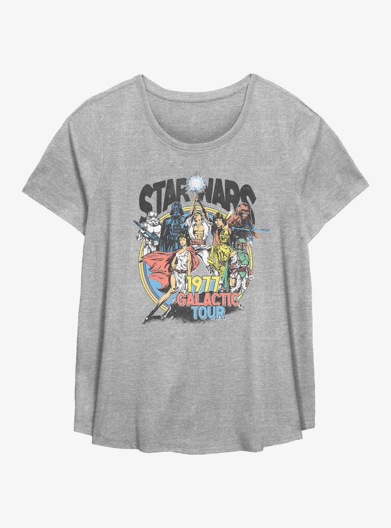 Star Wars Soft Vintage Womens T-Shirt Plus Size, HEATHER GR, hi-res