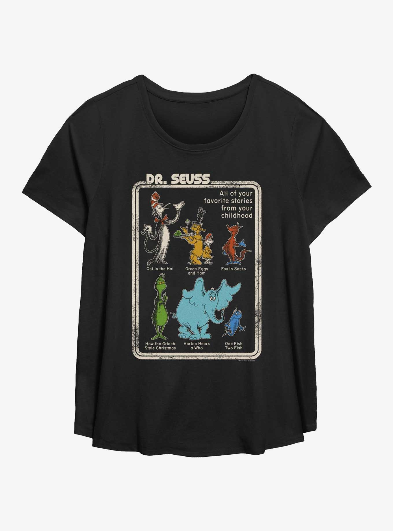 Dr. Seuss Gangs All Here Womens T-Shirt Plus Size, BLACK, hi-res