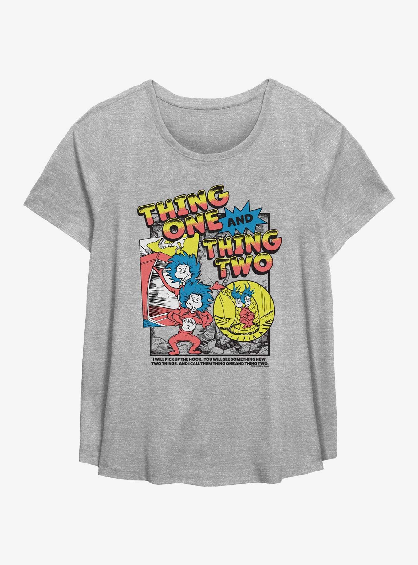 Dr. Seuss Things Pop Womens T-Shirt Plus Size