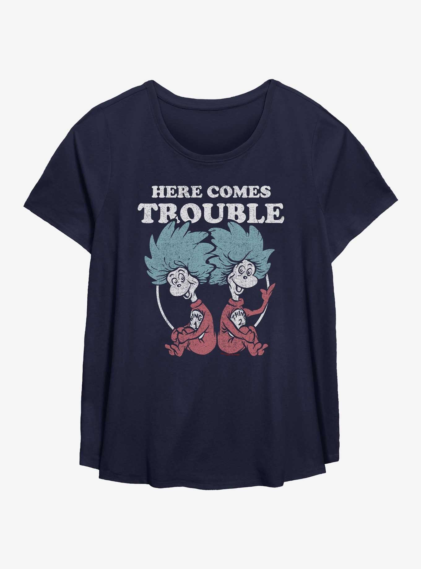 Dr. Seuss Thing Trouble Womens T-Shirt Plus Size