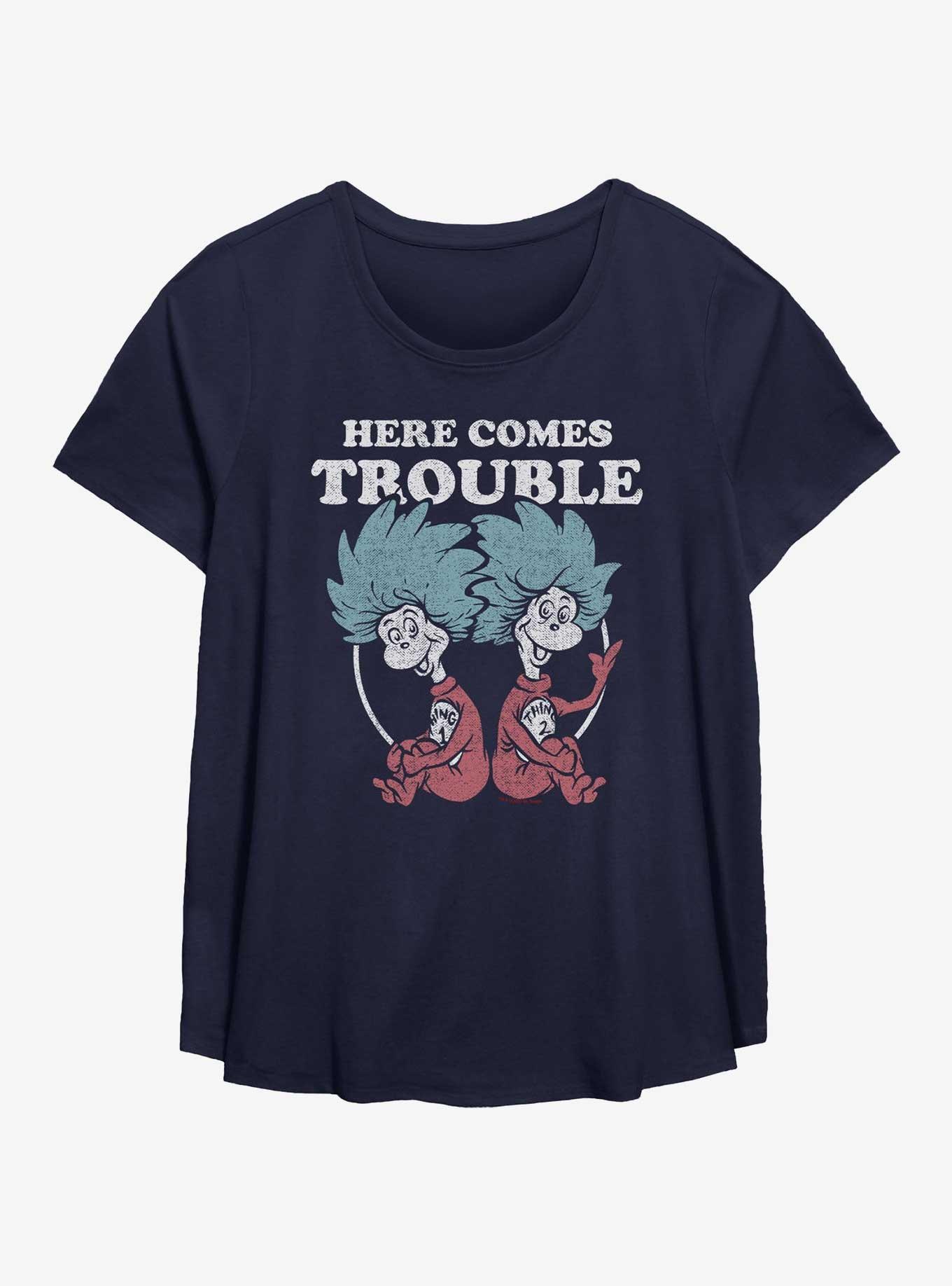 Dr. Seuss Thing Trouble Womens T-Shirt Plus Size, , hi-res