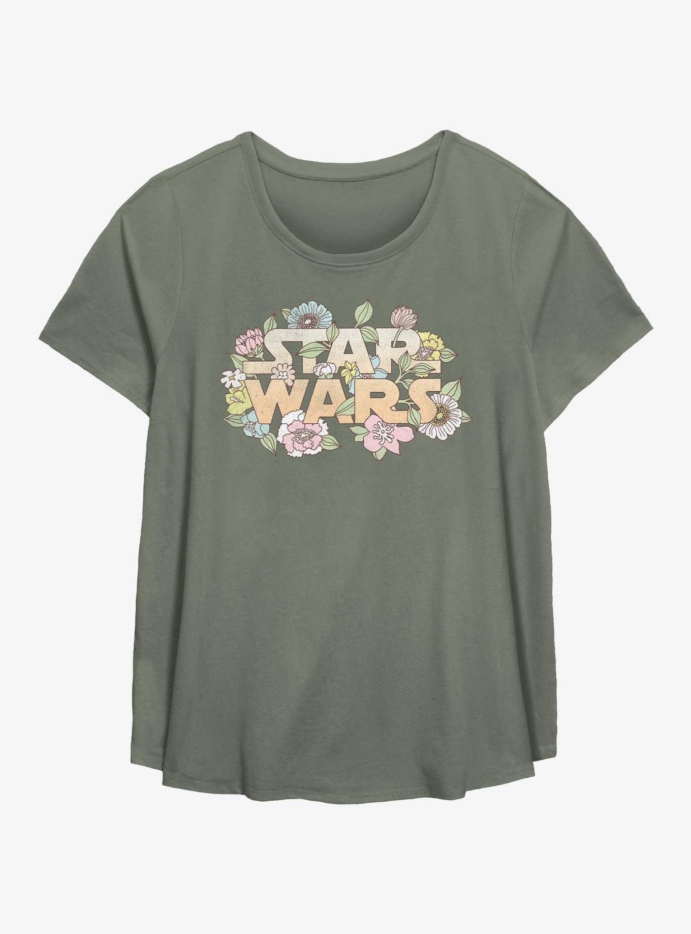 Star Wars Floral Womens T-Shirt Plus Size, SAGE, hi-res