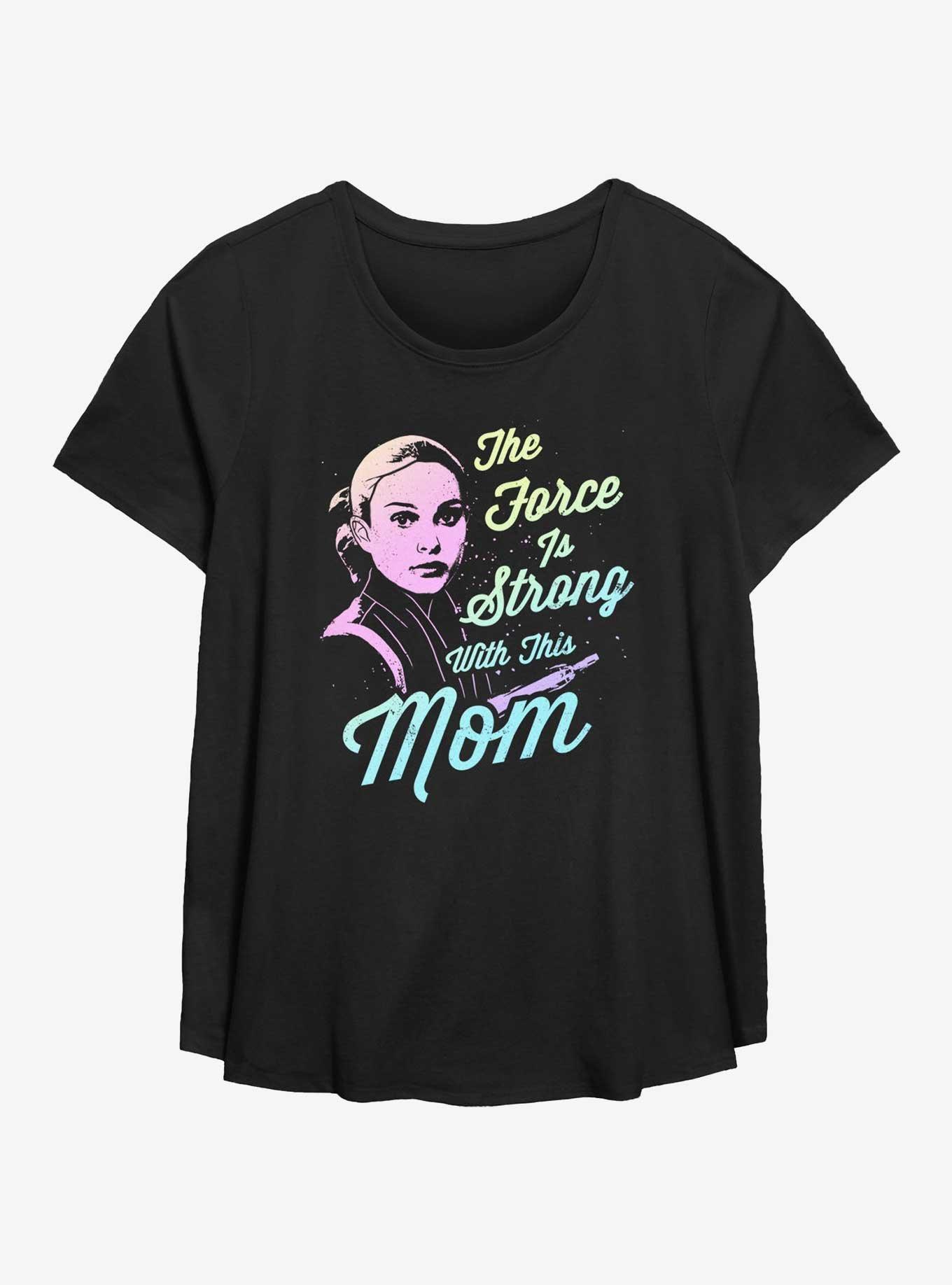 Star Wars Padme Force Mom Womens T-Shirt Plus Size, BLACK, hi-res