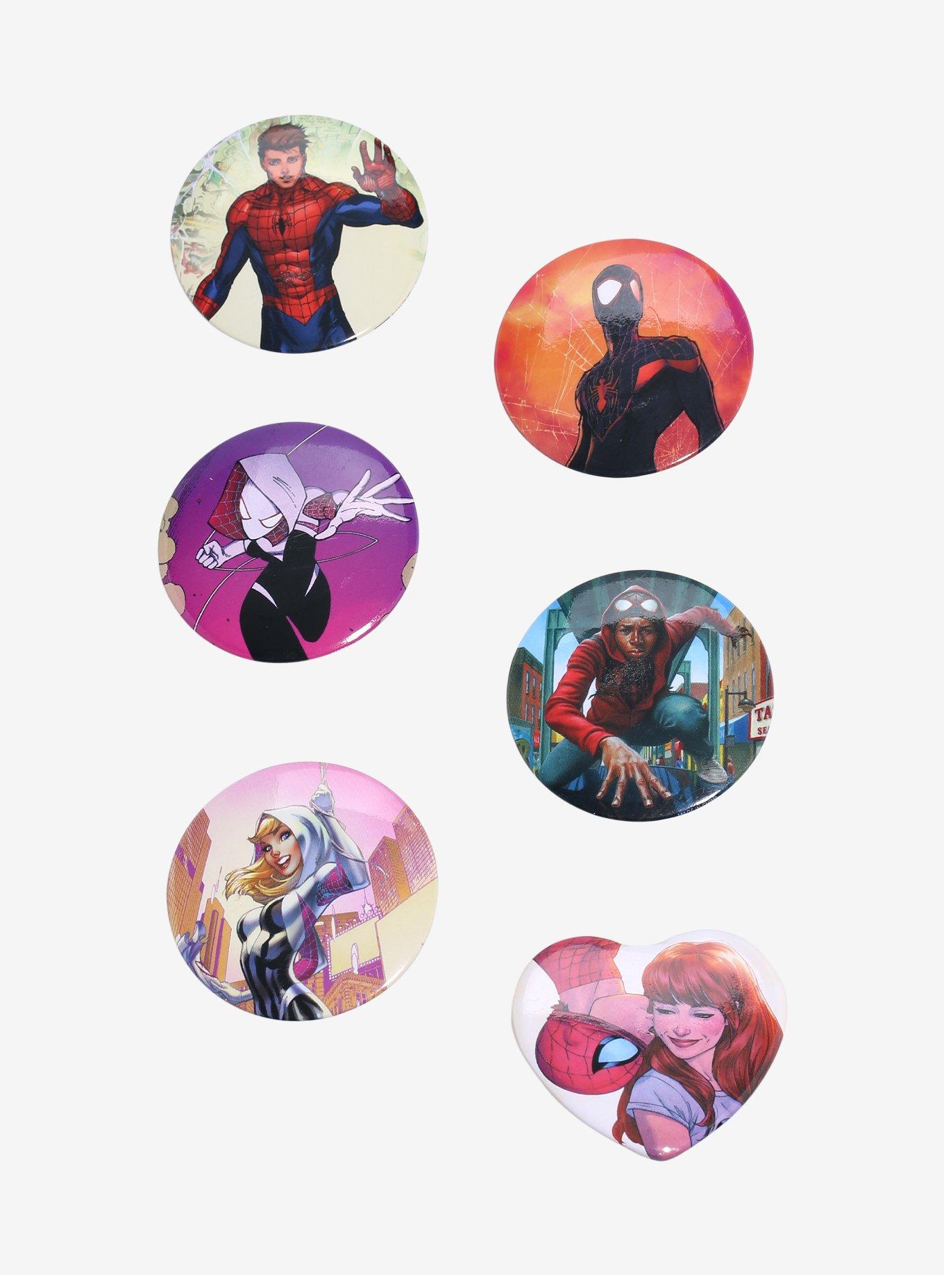 Marvel Spider-Man Characters Blind Assorted Button Pin, , hi-res