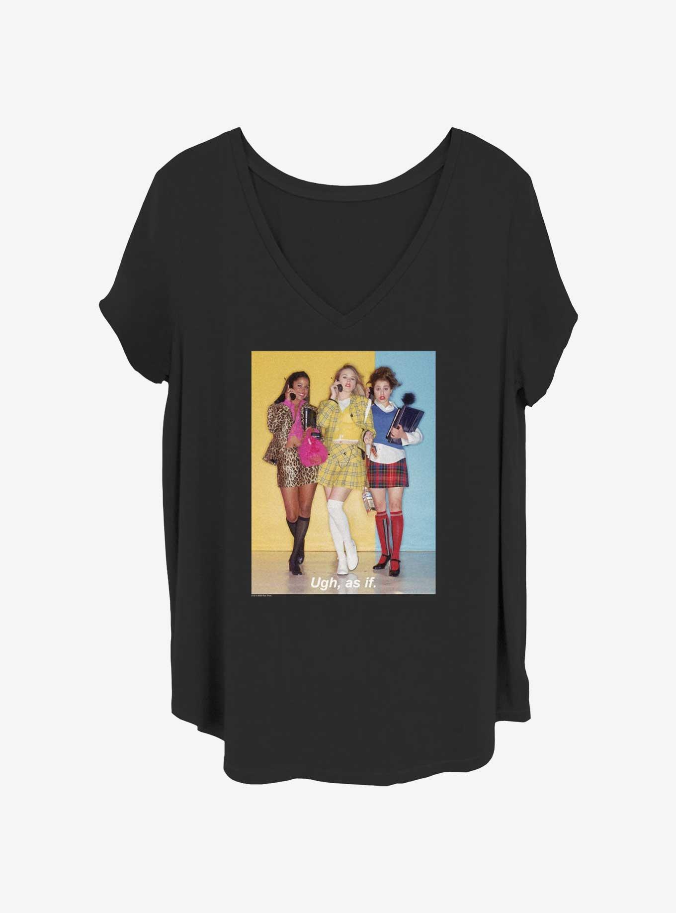 Clueless As If Photo Girls T-Shirt Plus Size, , hi-res