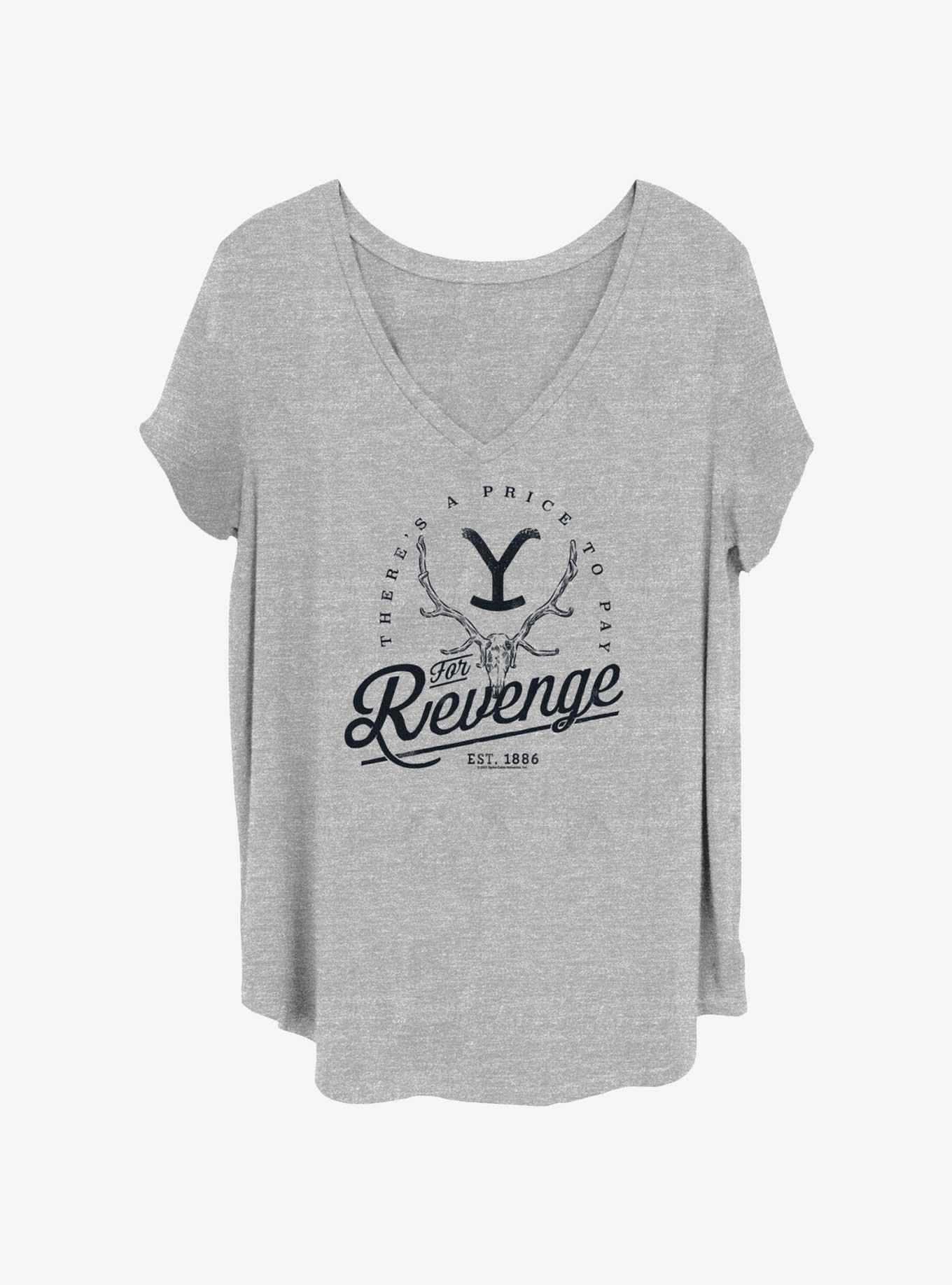 Yellowstone Price For Revenge Girls T-Shirt Plus Size, HEATHER GR, hi-res