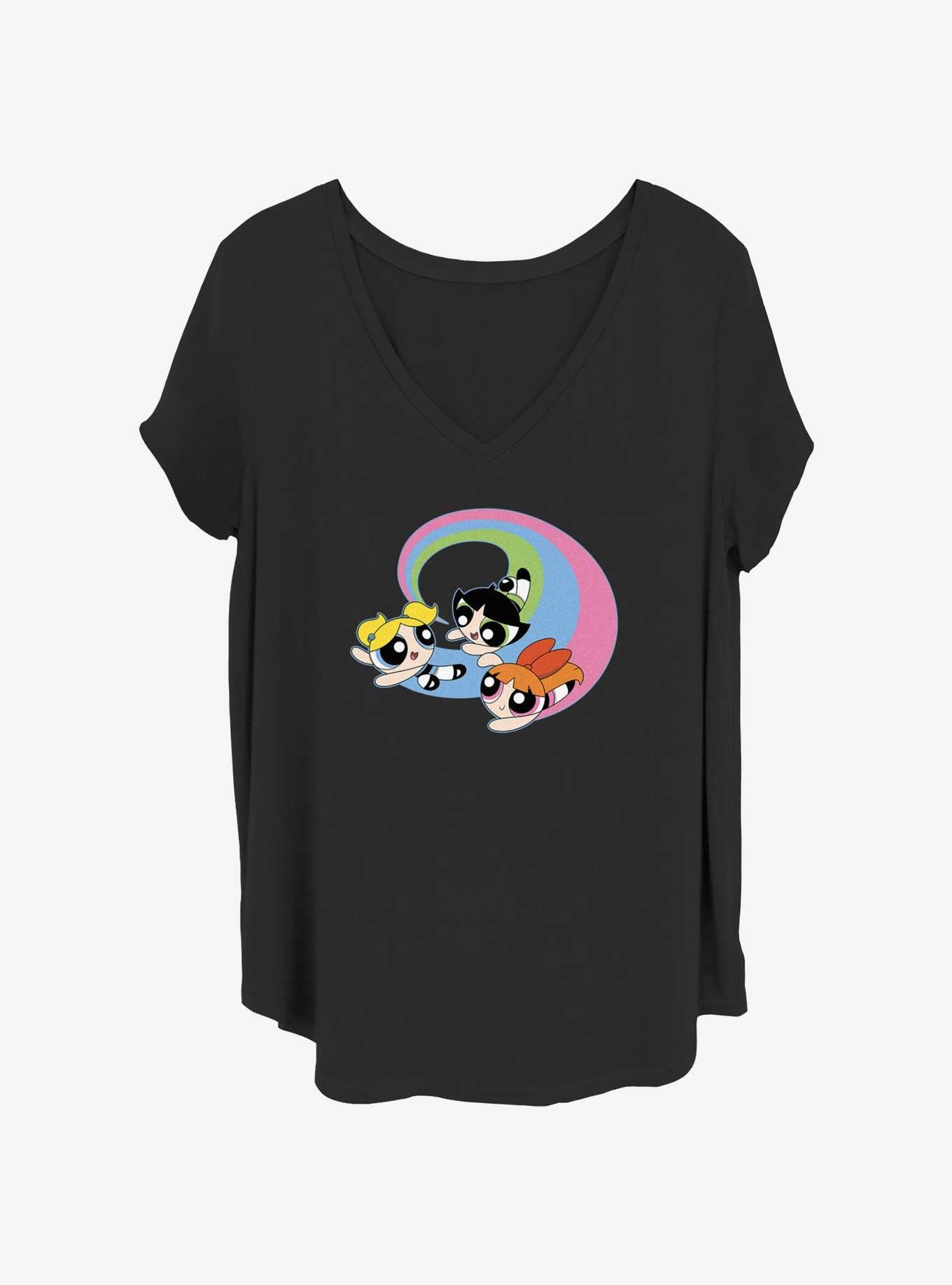 The Powerpuff Girls Flying Girls T-Shirt Plus Size