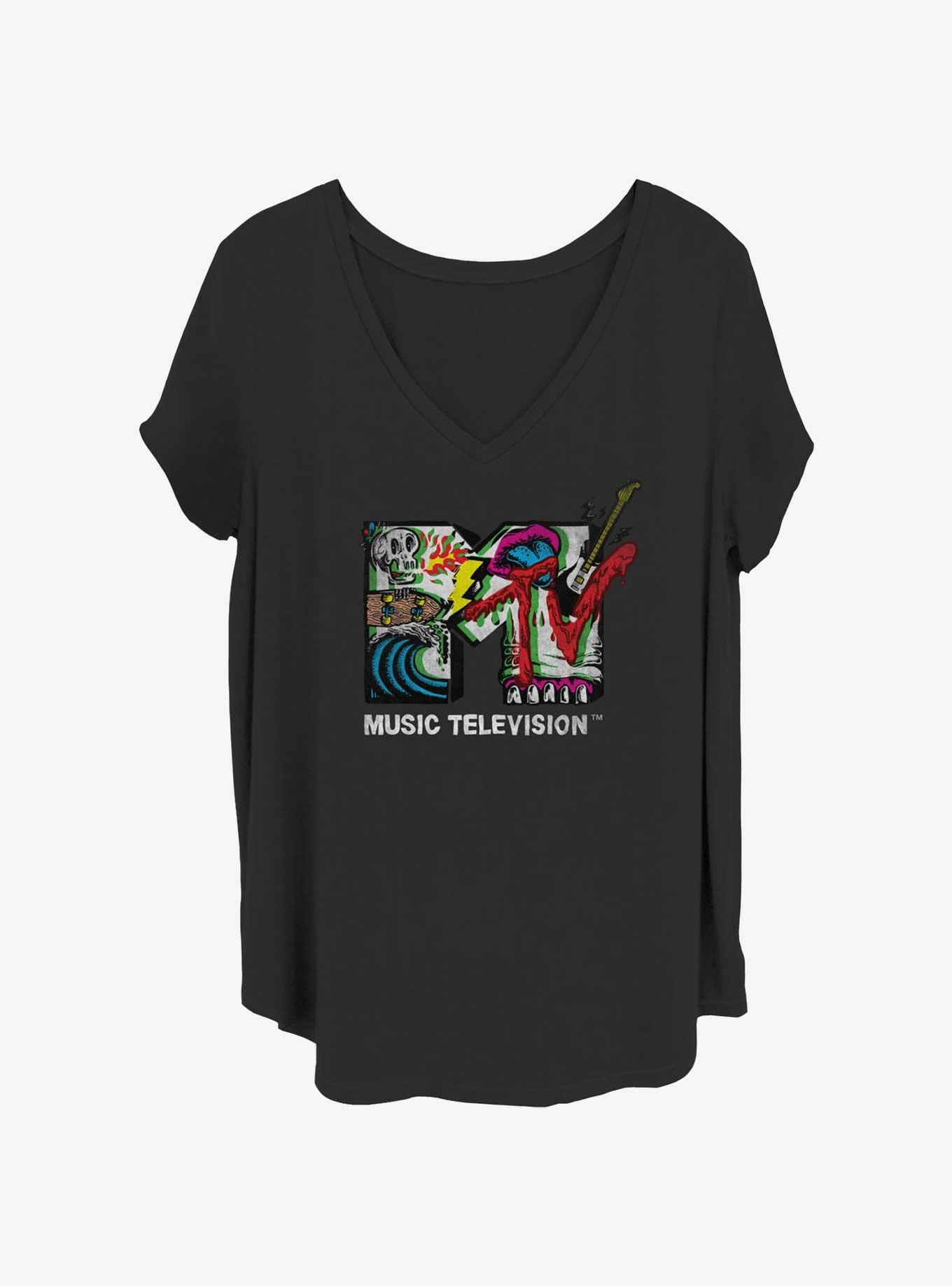 MTV Punk Vibes Girls T-Shirt Plus Size, BLACK, hi-res