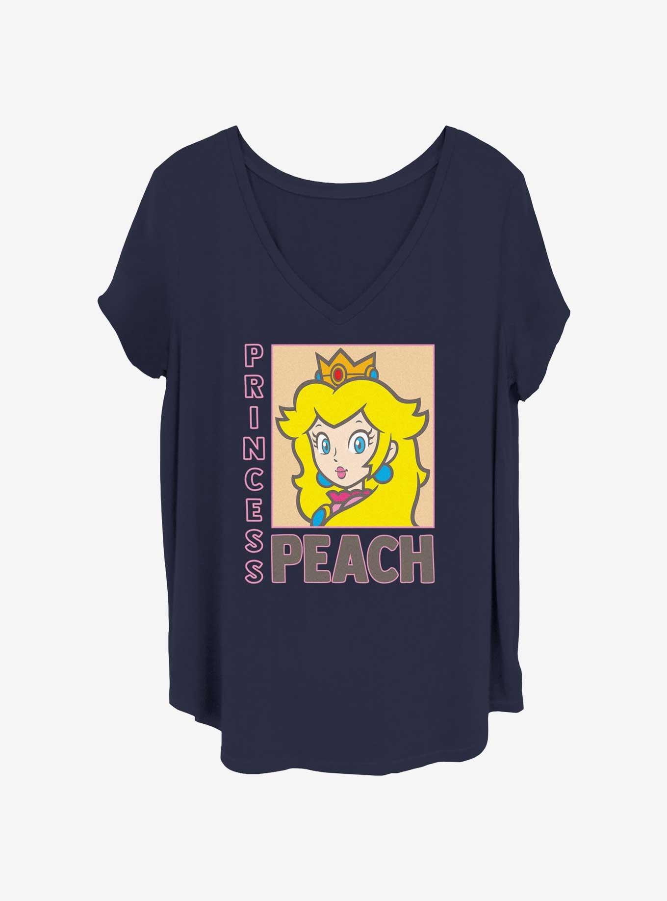 Nintendo Framed Princess Peach Girls T-Shirt Plus Size