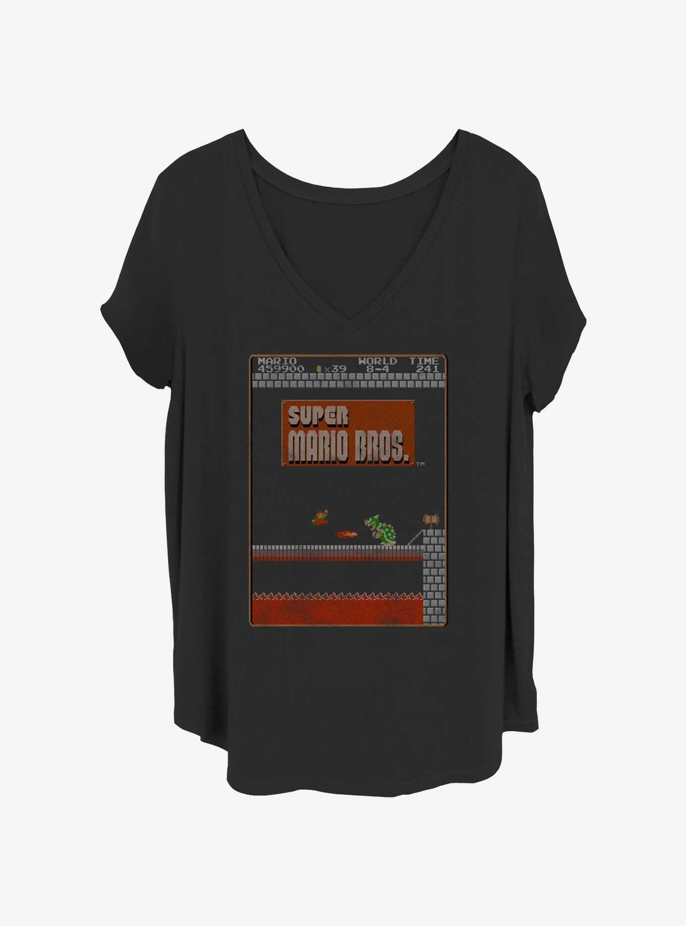 Nintendo Mario Video Game Girls T-Shirt Plus Size, BLACK, hi-res