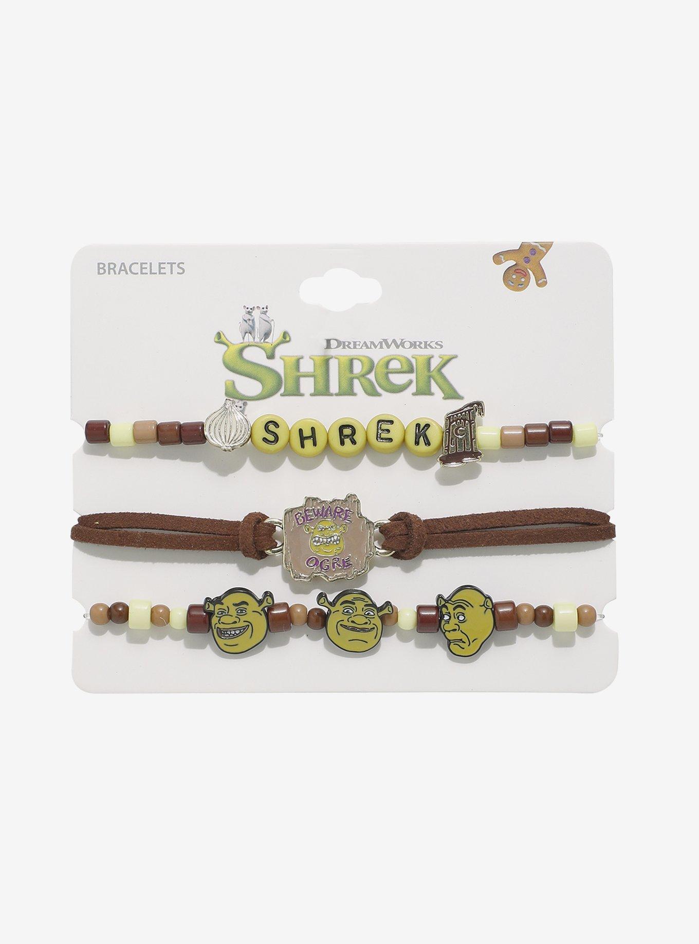 Shrek Faces Bead & Cord Bracelet Set, , hi-res