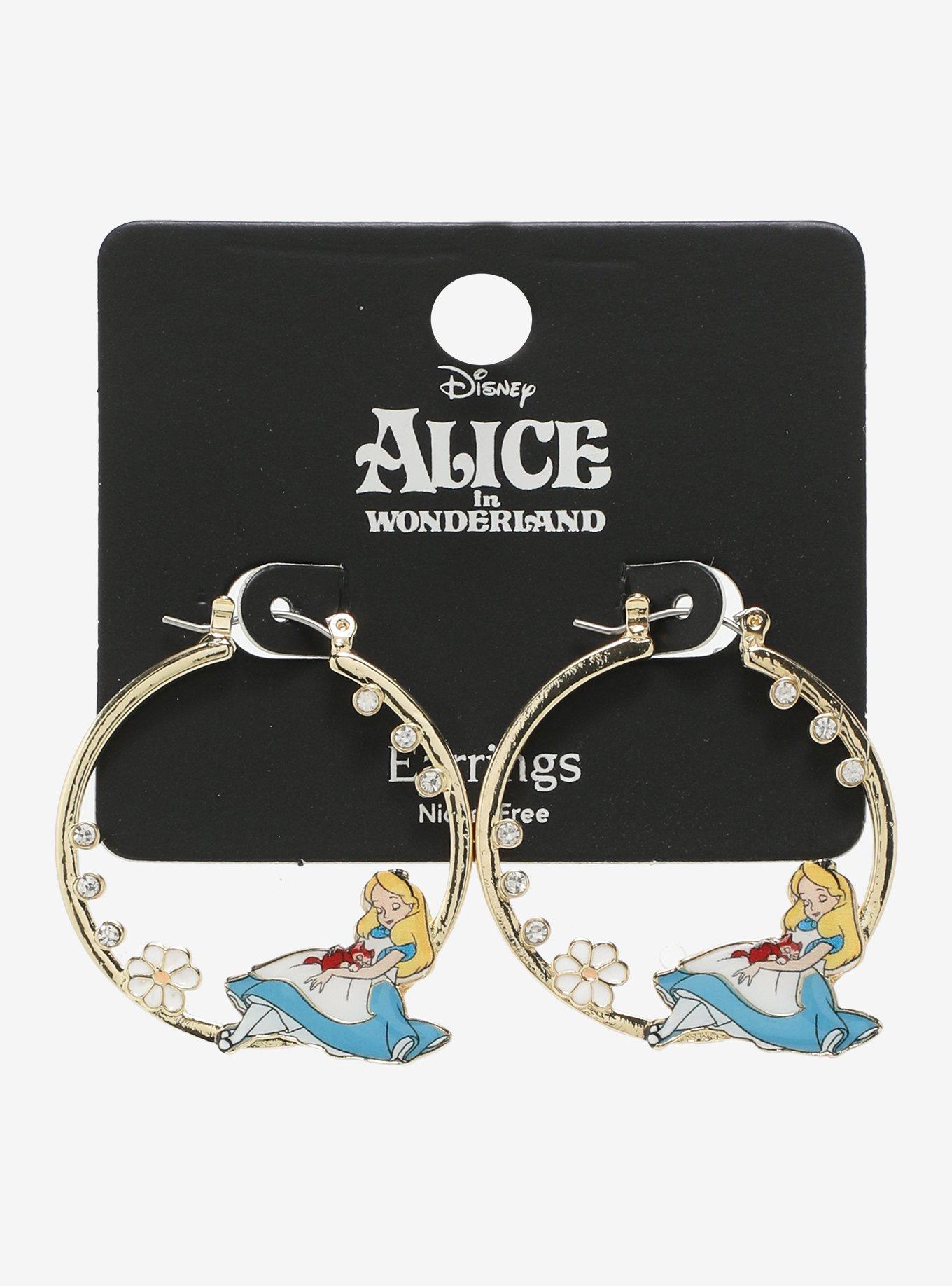 Disney Alice In Wonderland Alice Sleeping Hoop Earrings, , hi-res