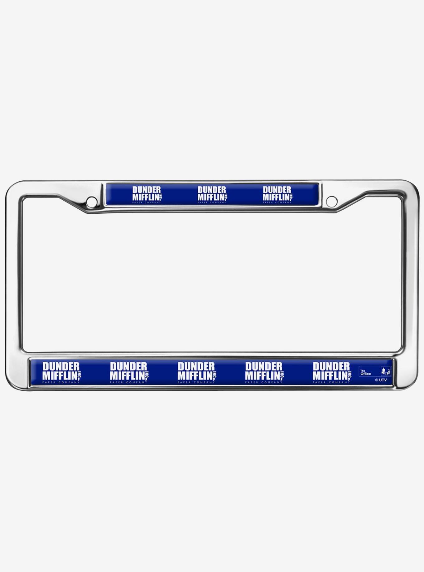 The Office Dunder Mifflin Logo Metal License Plate Frame, , hi-res