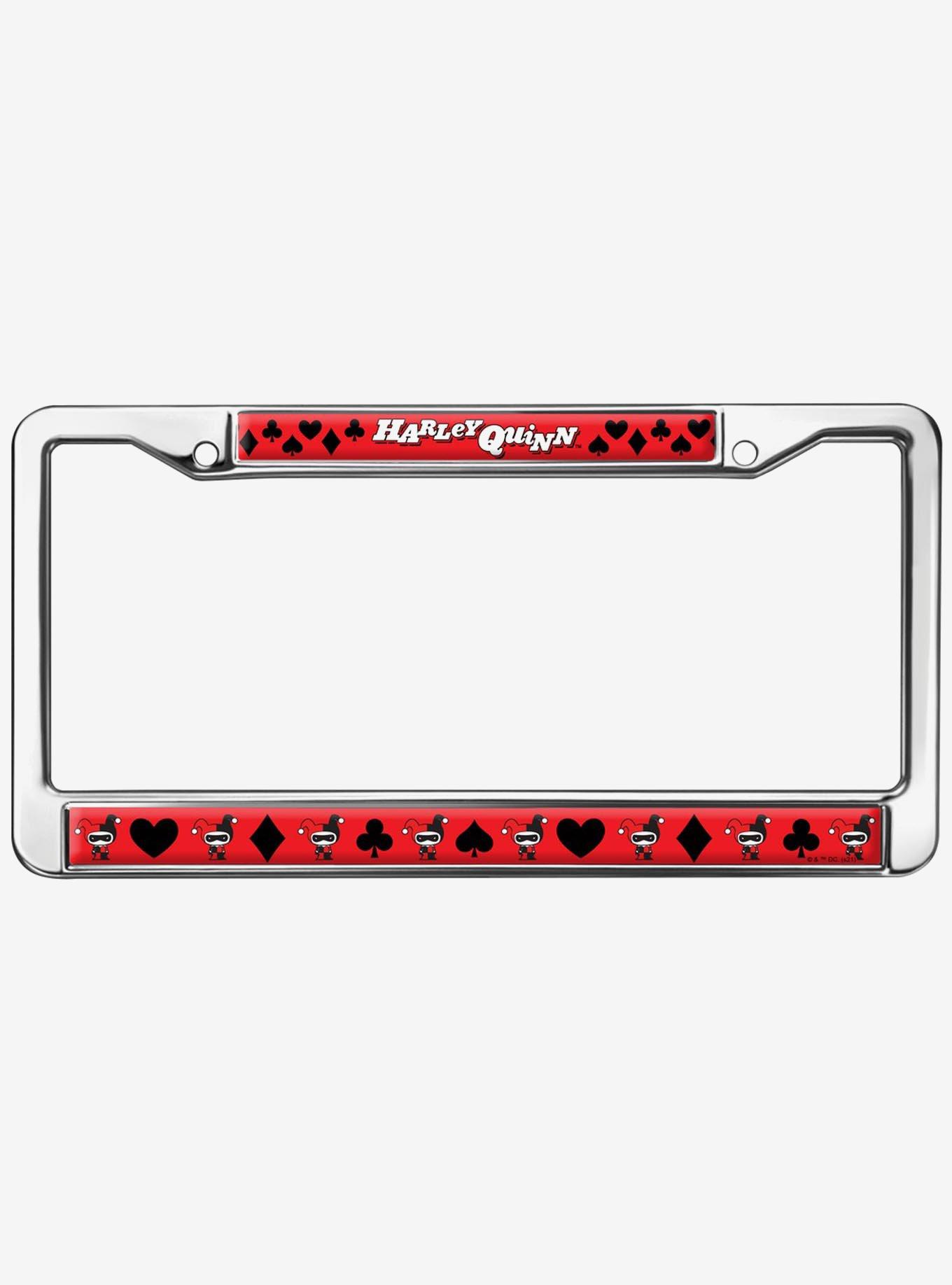 DC Comics Harley Quinn Chibi Metal License Plate Frame, , hi-res