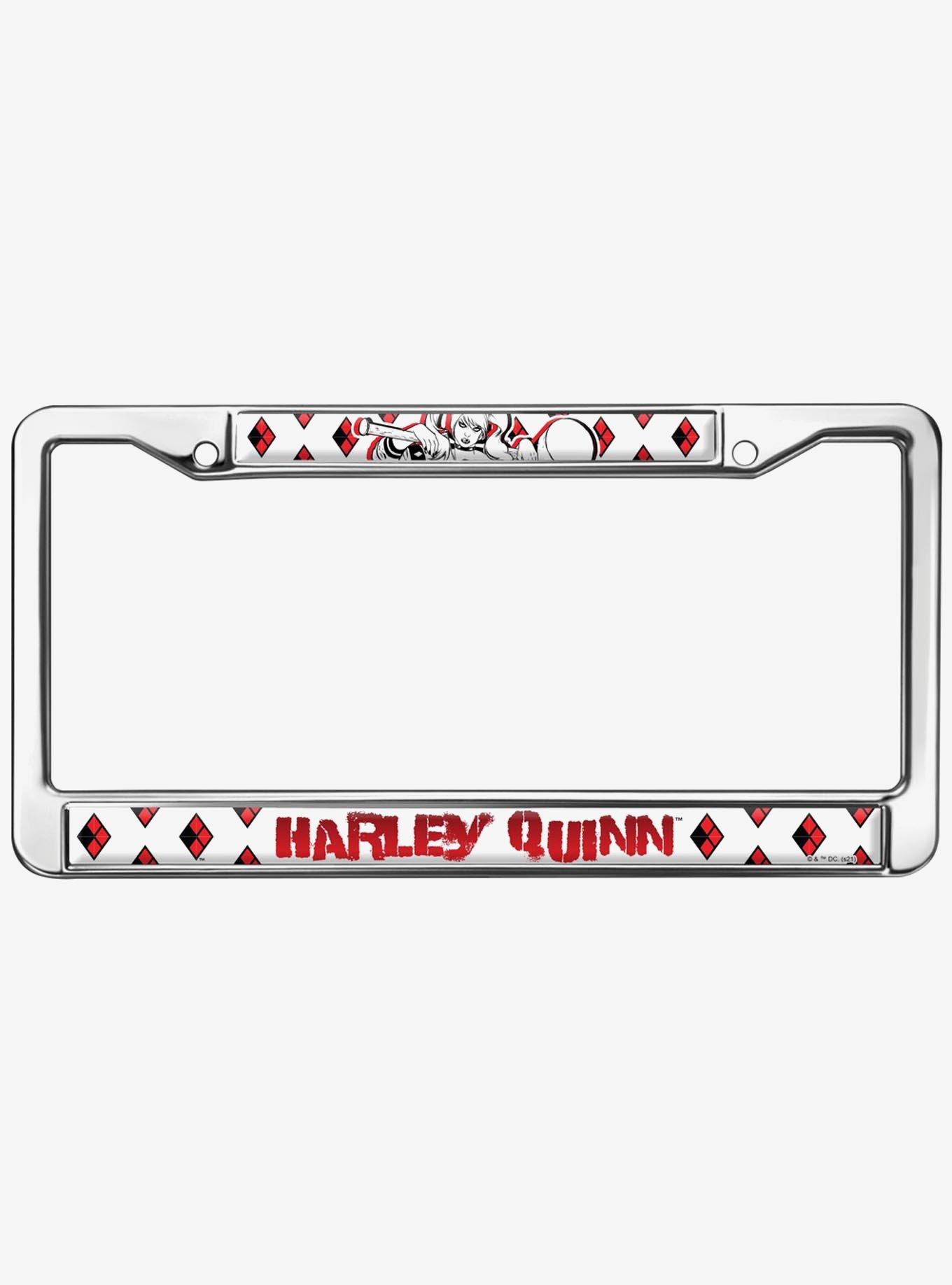 DC Comics Harley Quinn Diamonds Metal License Plate Frame, , hi-res