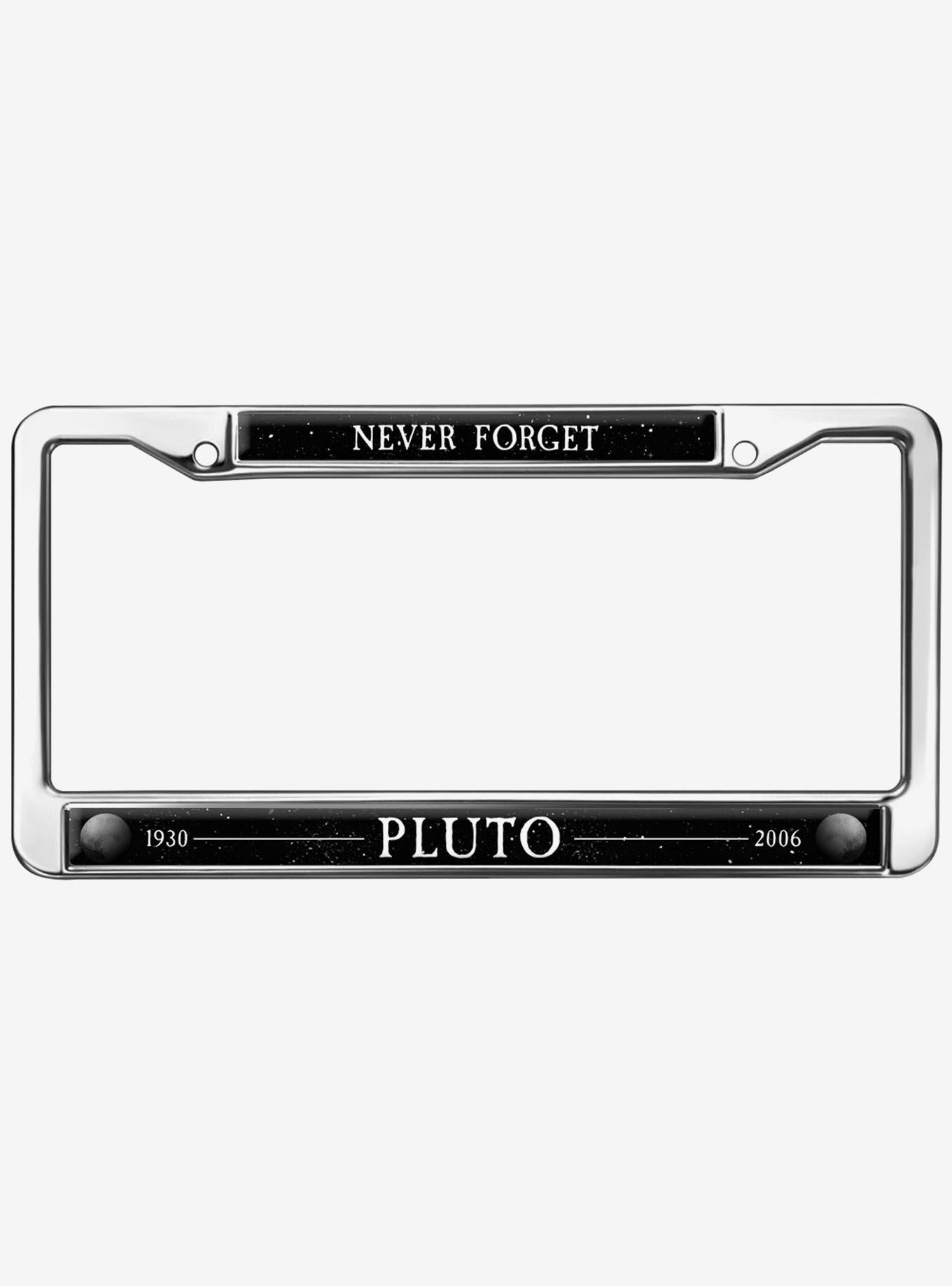 Never Forget Pluto Metal License Plate Frame, , hi-res