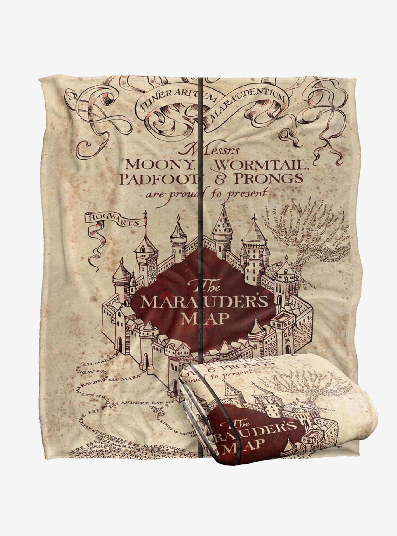 Harry Potter Marauder's Map 50x60" Throw Blanket, , hi-res