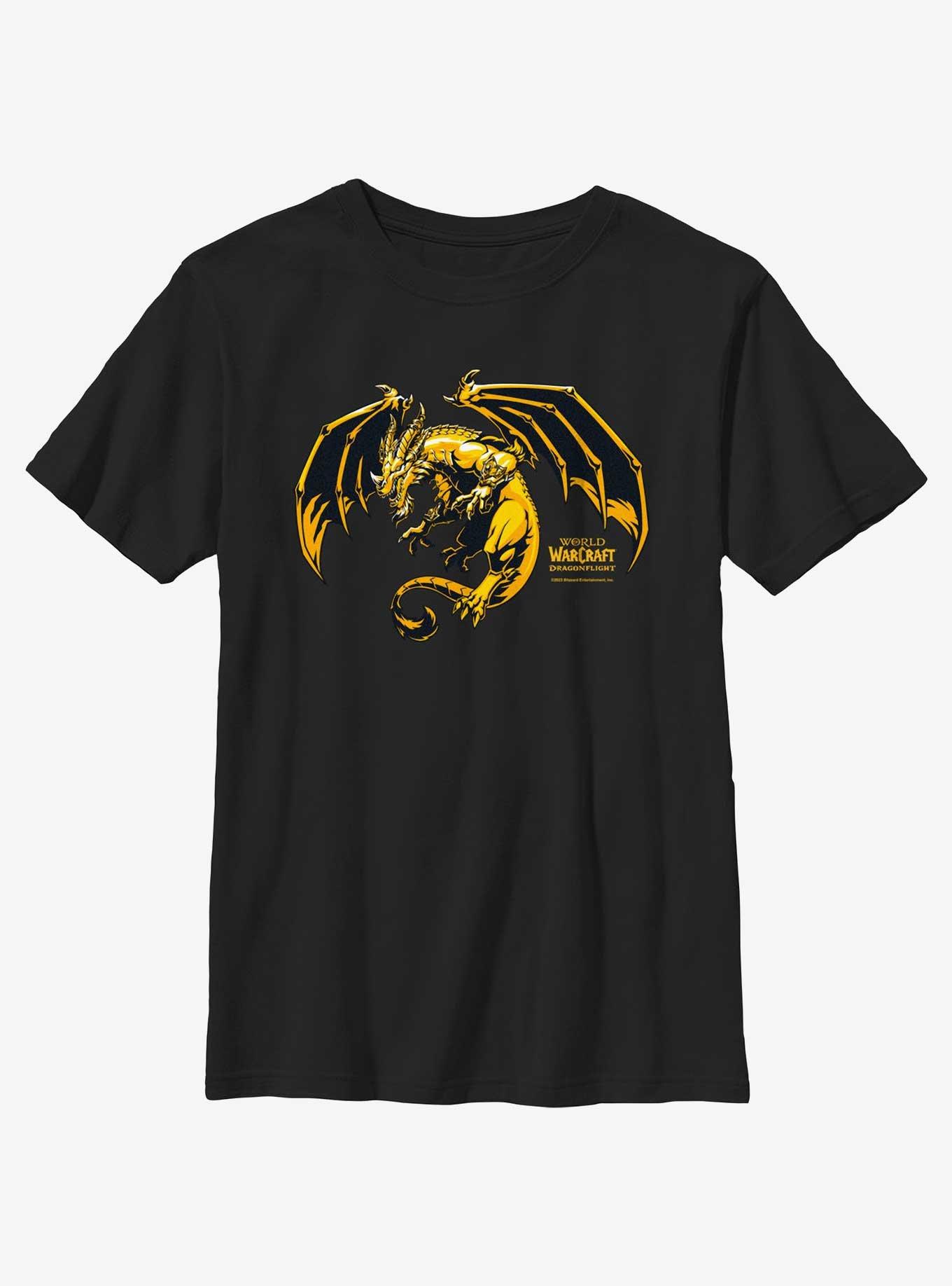 World of Warcraft Bronze Dragon Youth T-Shirt, BLACK, hi-res