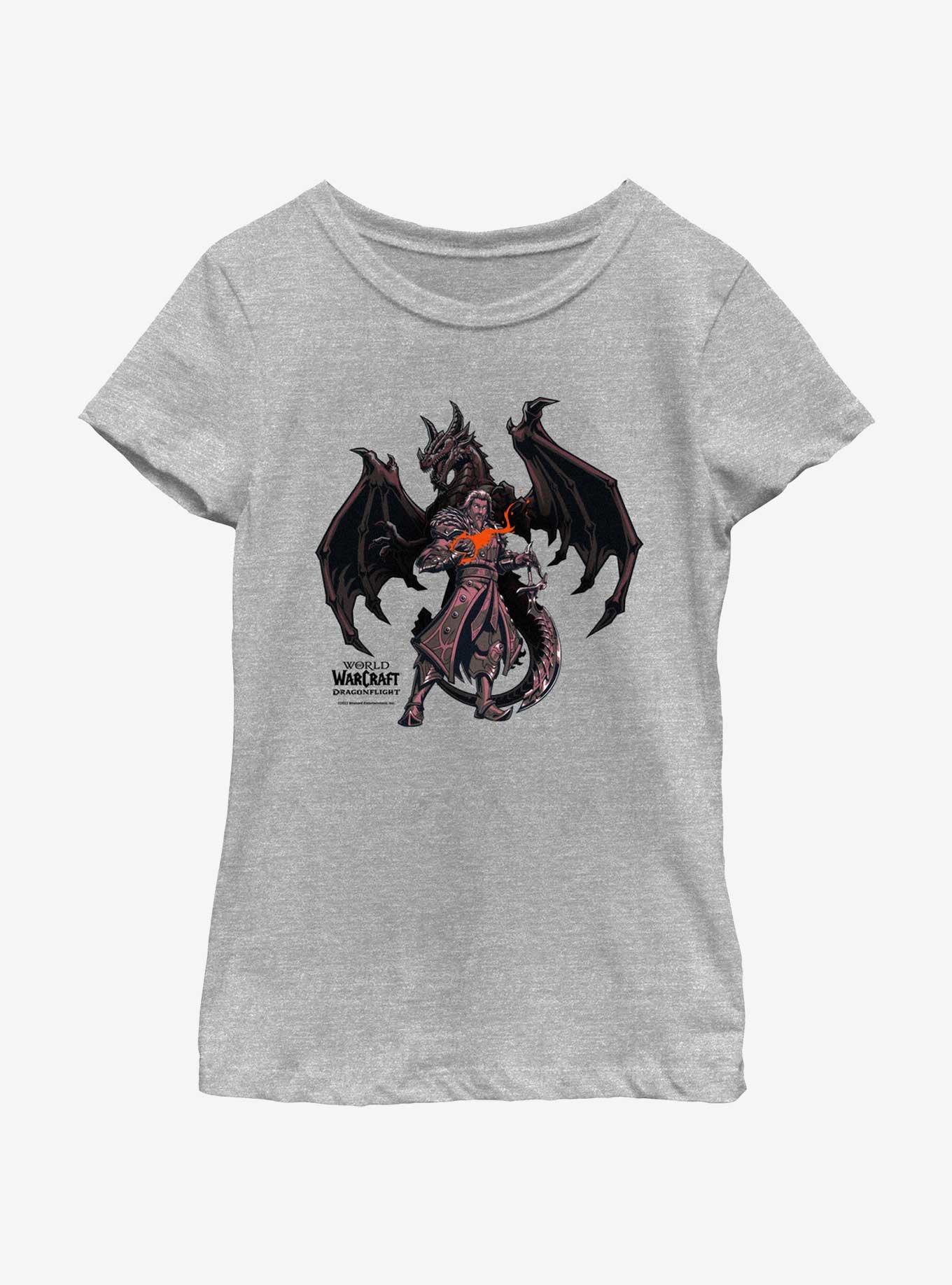 World of Warcraft Wrathion Black Dragon Youth Girls T-Shirt, ATH HTR, hi-res