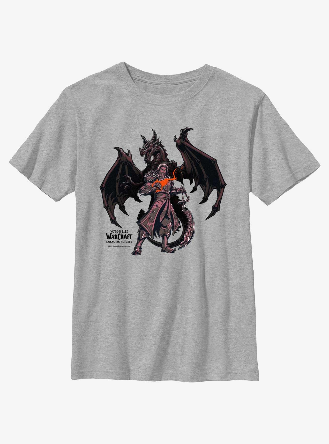 World of Warcraft Wrathion Black Dragon Youth T-Shirt, ATH HTR, hi-res