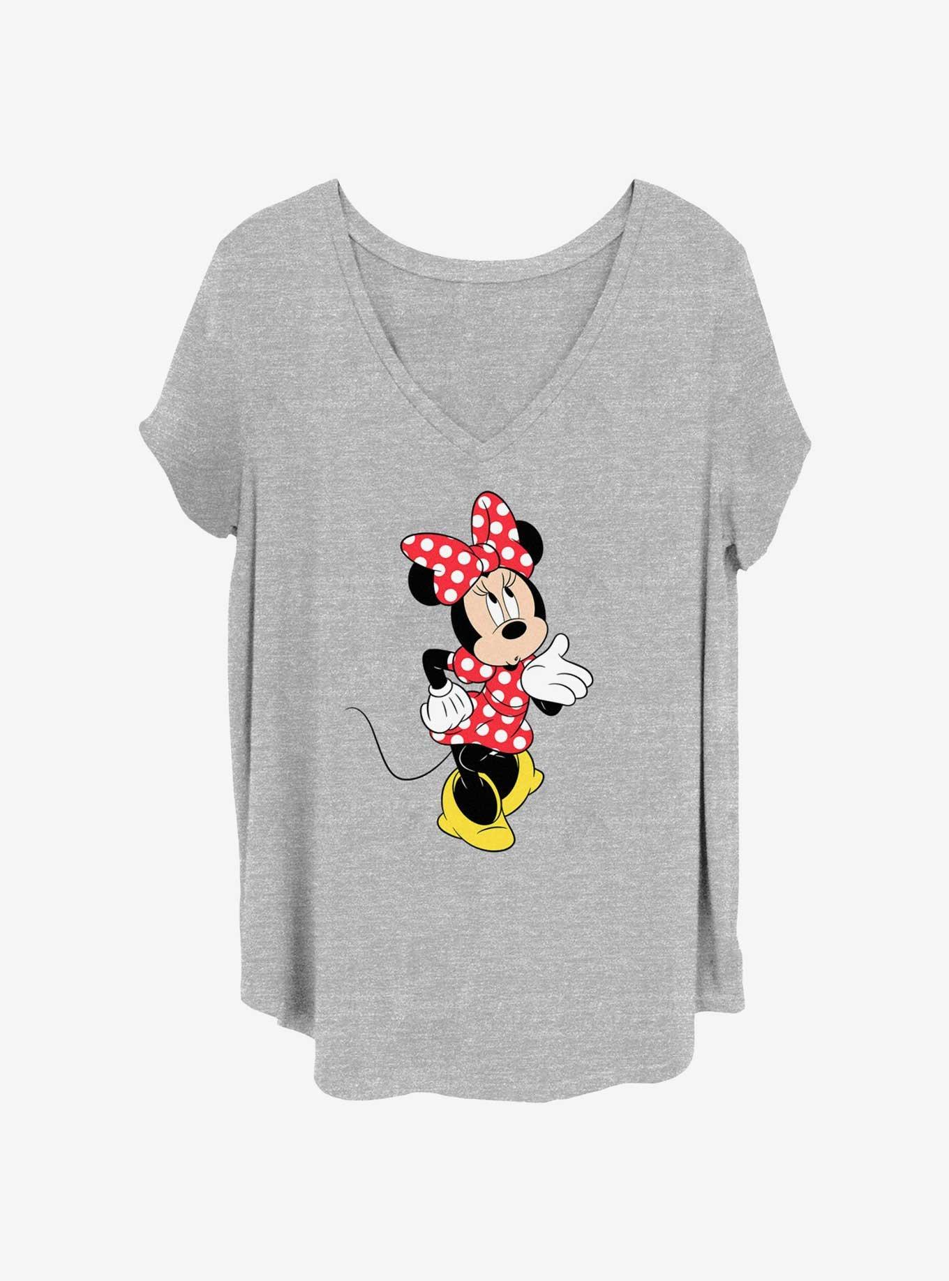 Disney Minnie Mouse Blowing A Kiss Womens T-Shirt Plus Size, , hi-res