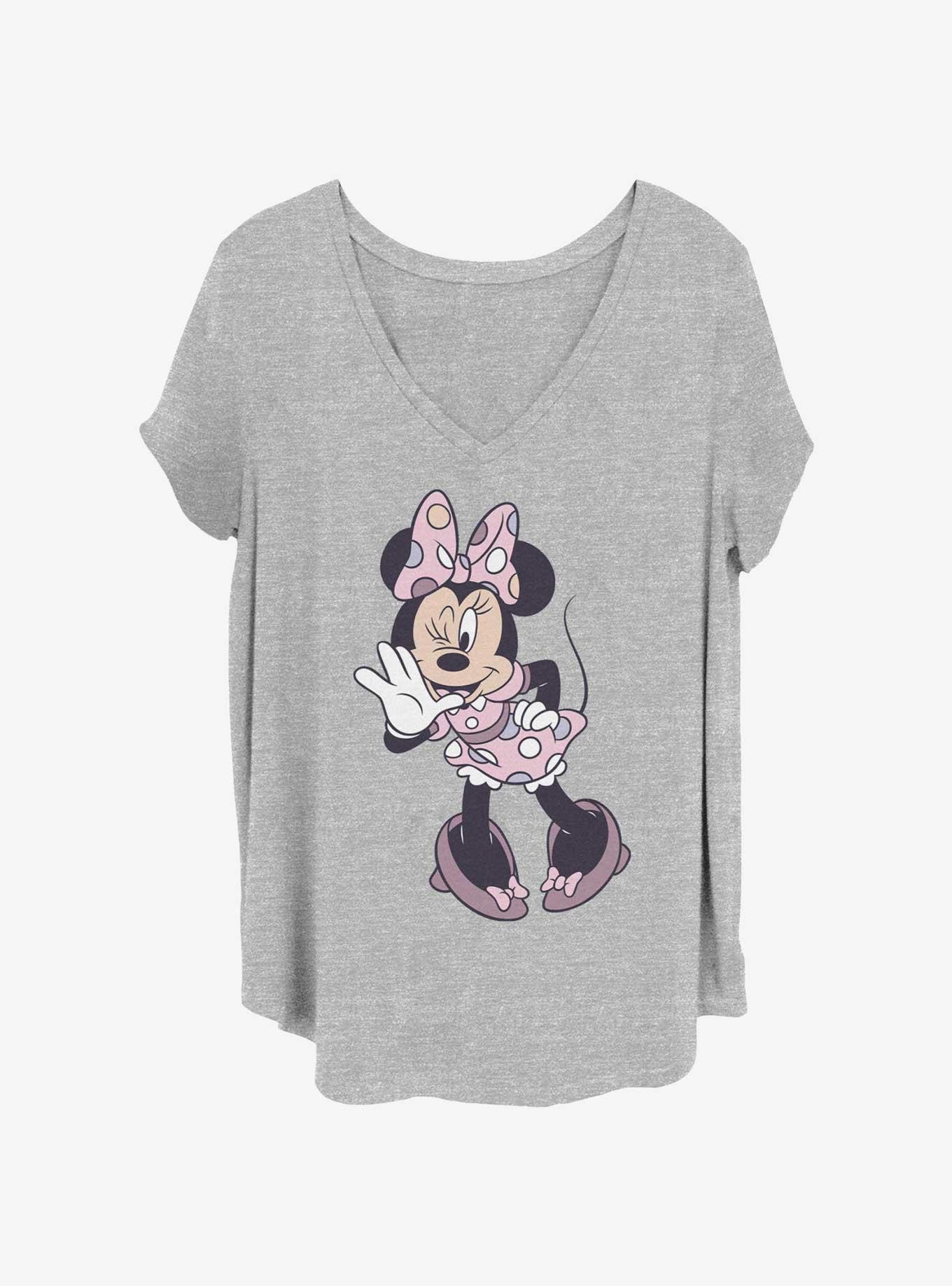 Disney Minnie Mouse Wink Pose Womens T-Shirt Plus Size, , hi-res