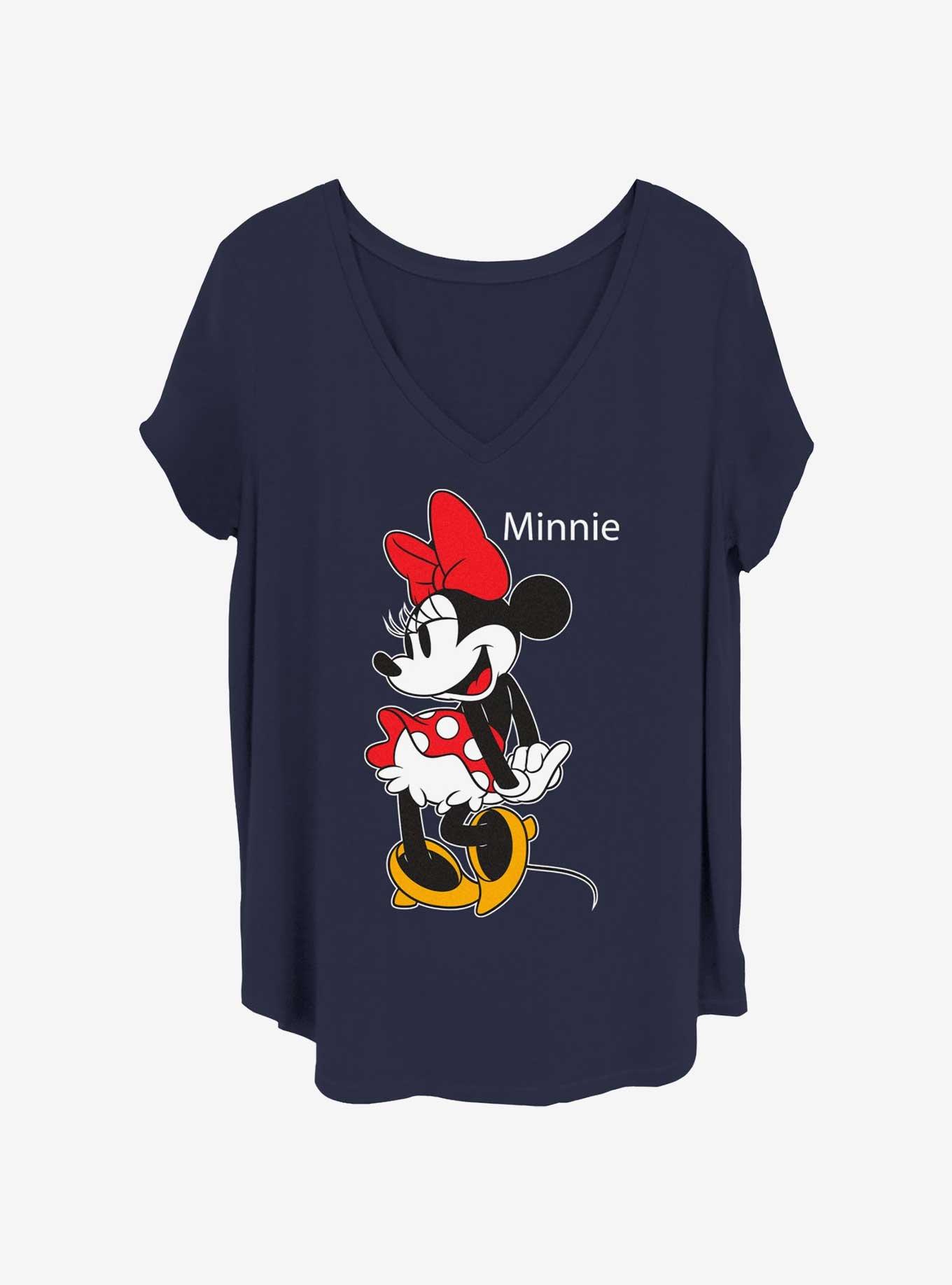 Disney Minnie Mouse Cute Pose Minnie Womens T-Shirt Plus Size, NAVY, hi-res