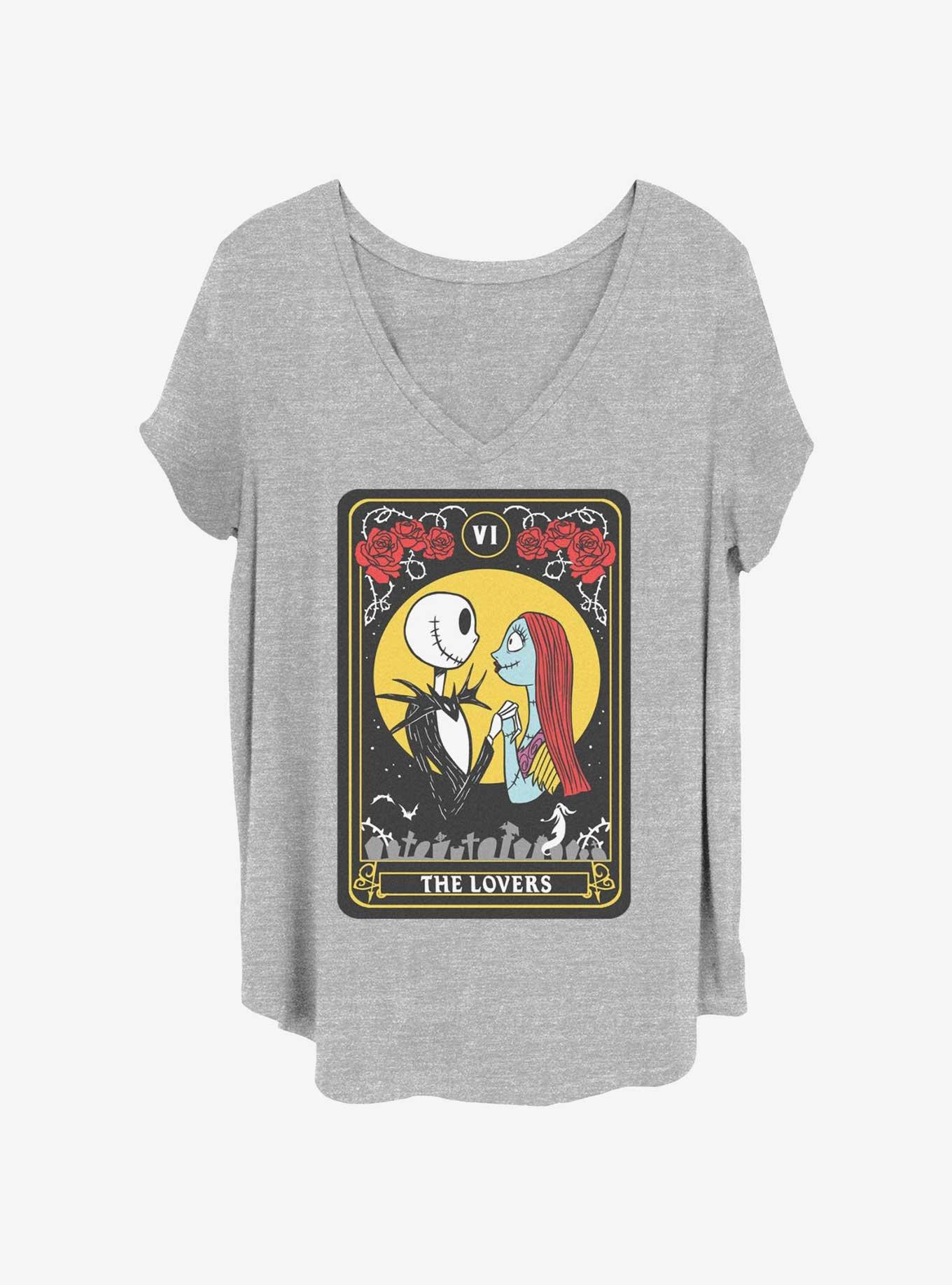 Disney The Nightmare Before Christmas Jack And Sally Lovers Tarot Womens T-Shirt Plus Size, , hi-res