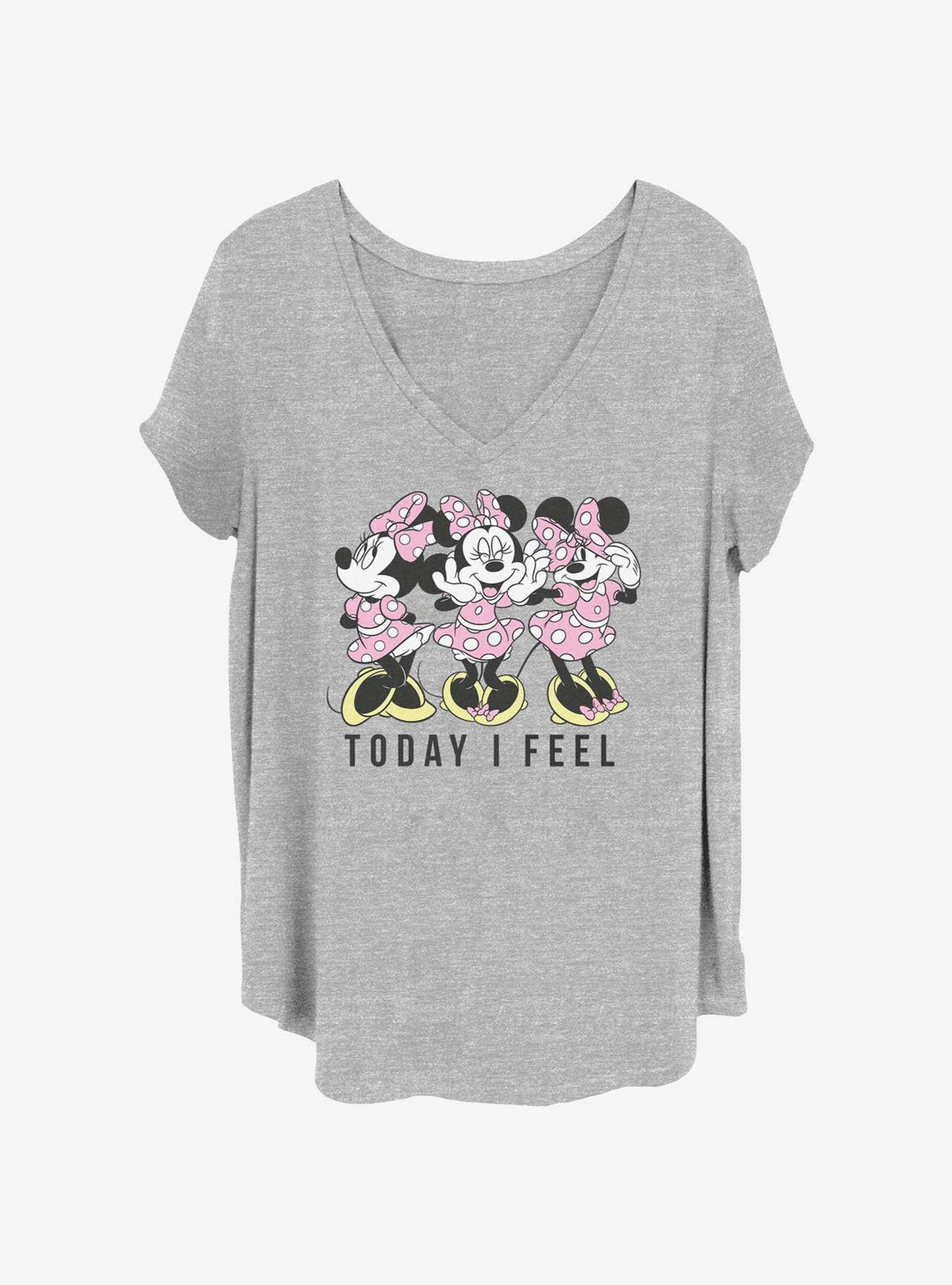 Disney Minnie Mouse Feels Womens T-Shirt Plus Size, HEATHER GR, hi-res