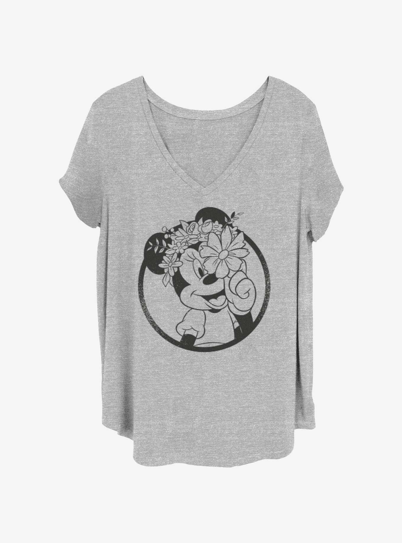 Disney Minnie Mouse Flowers Womens T-Shirt Plus Size, , hi-res