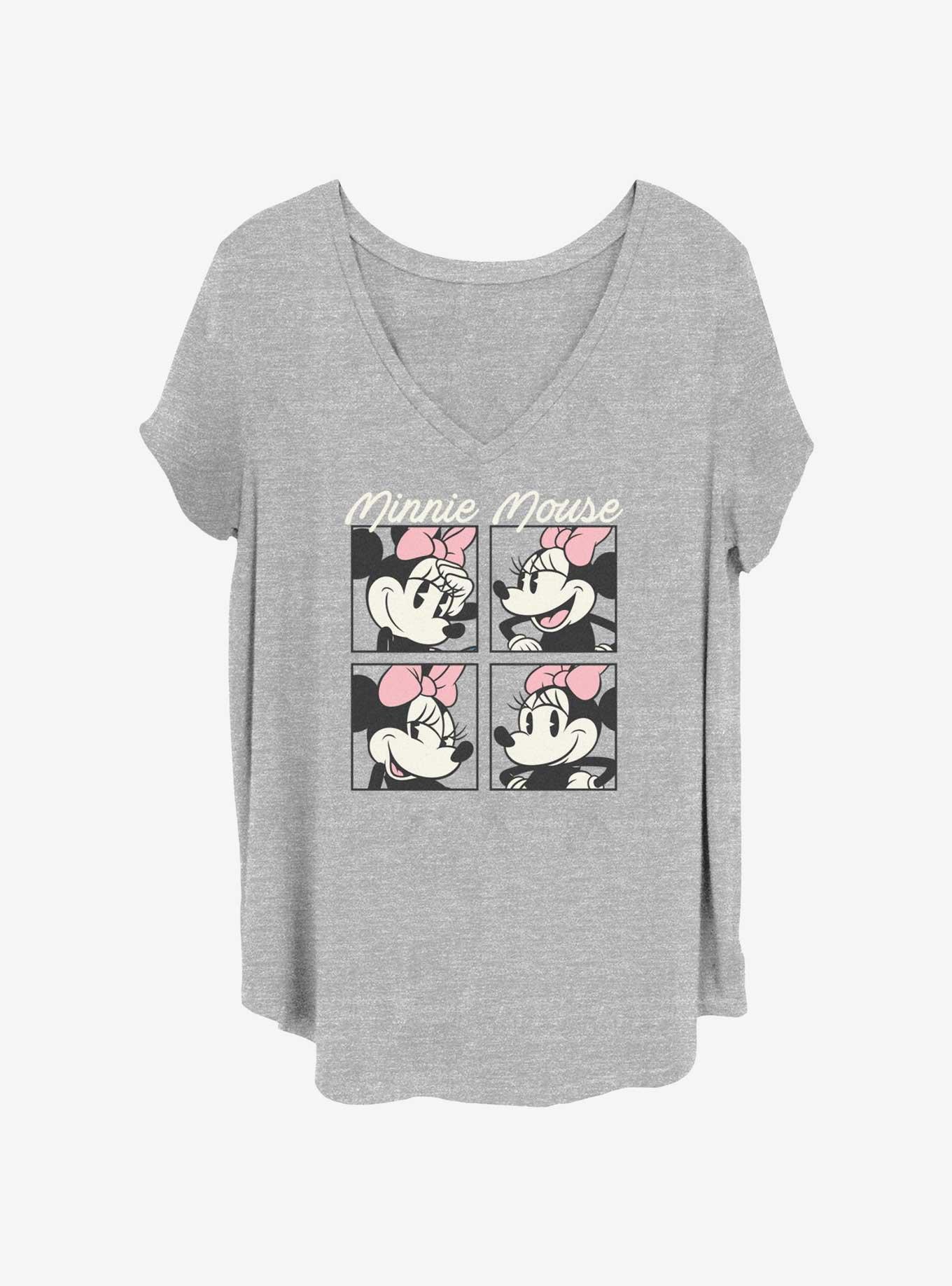 Disney Mickey Mouse Boxed Minnie Womens T-Shirt Plus Size, HEATHER GR, hi-res